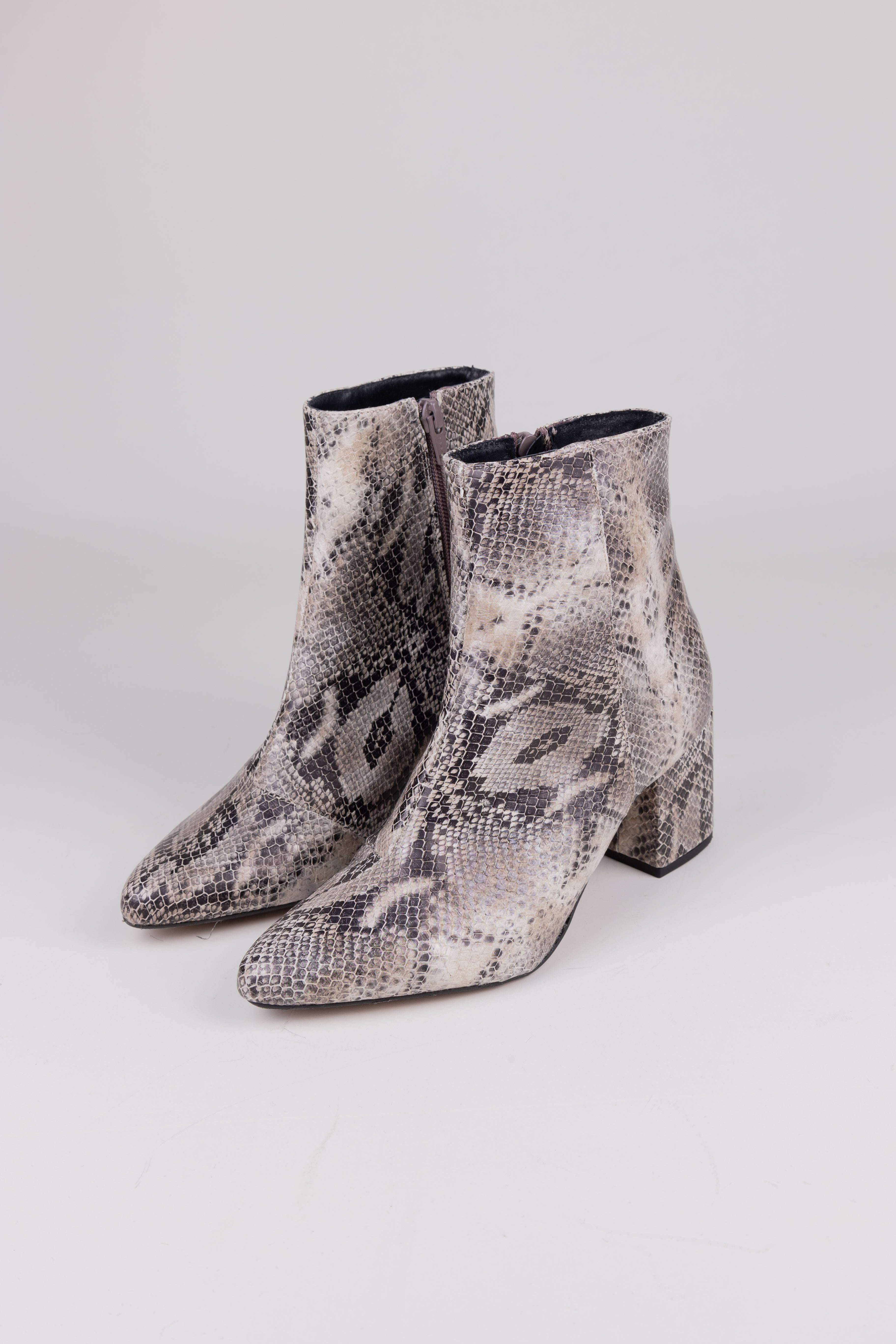 OU - ELLA BLOCK 31-C BOOTS WOMEN - TAUPE SNAKE