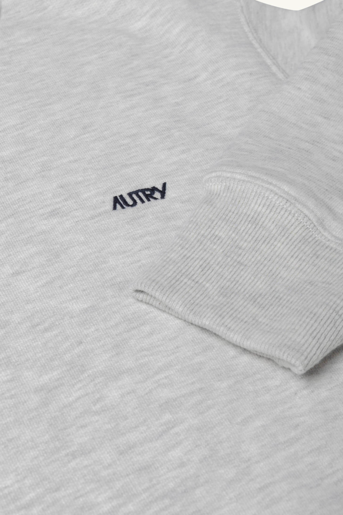EMBROIDERED AUTRY LOGO CREWNECK - JERSEY MELANGE
