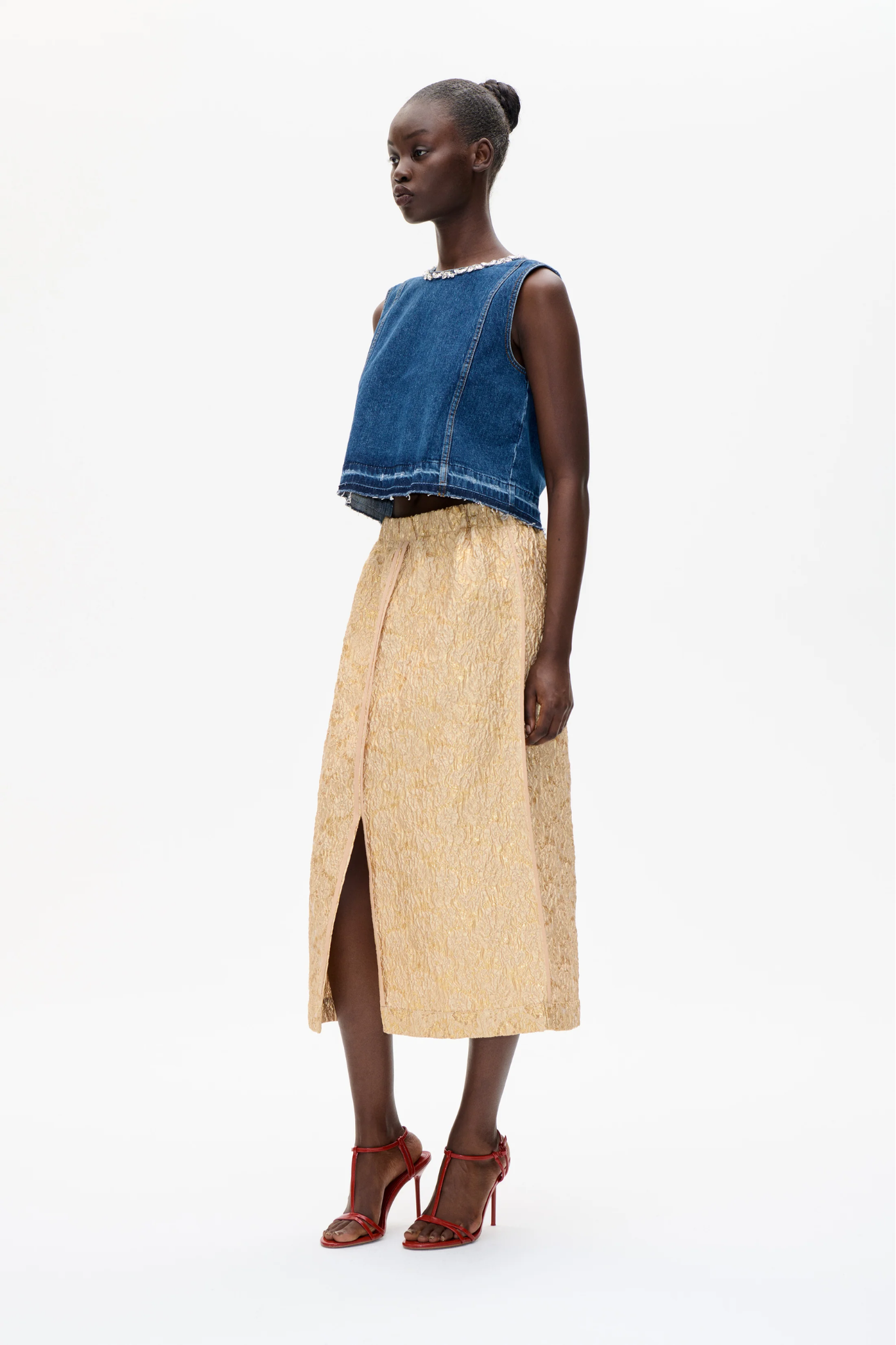 MEDINE TOP - DARK BLUE DENIM