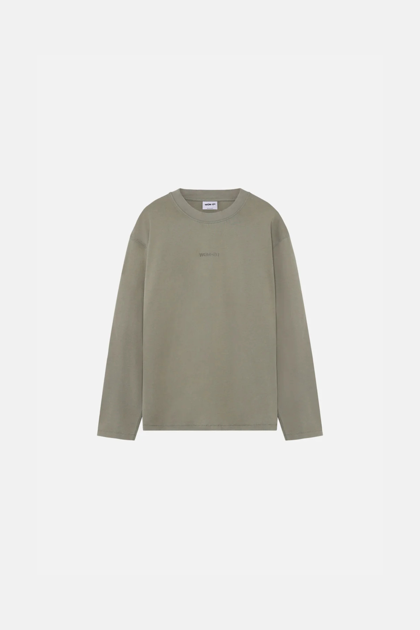 STAFF BOXY LS SWEATER - WASHED VETIVER