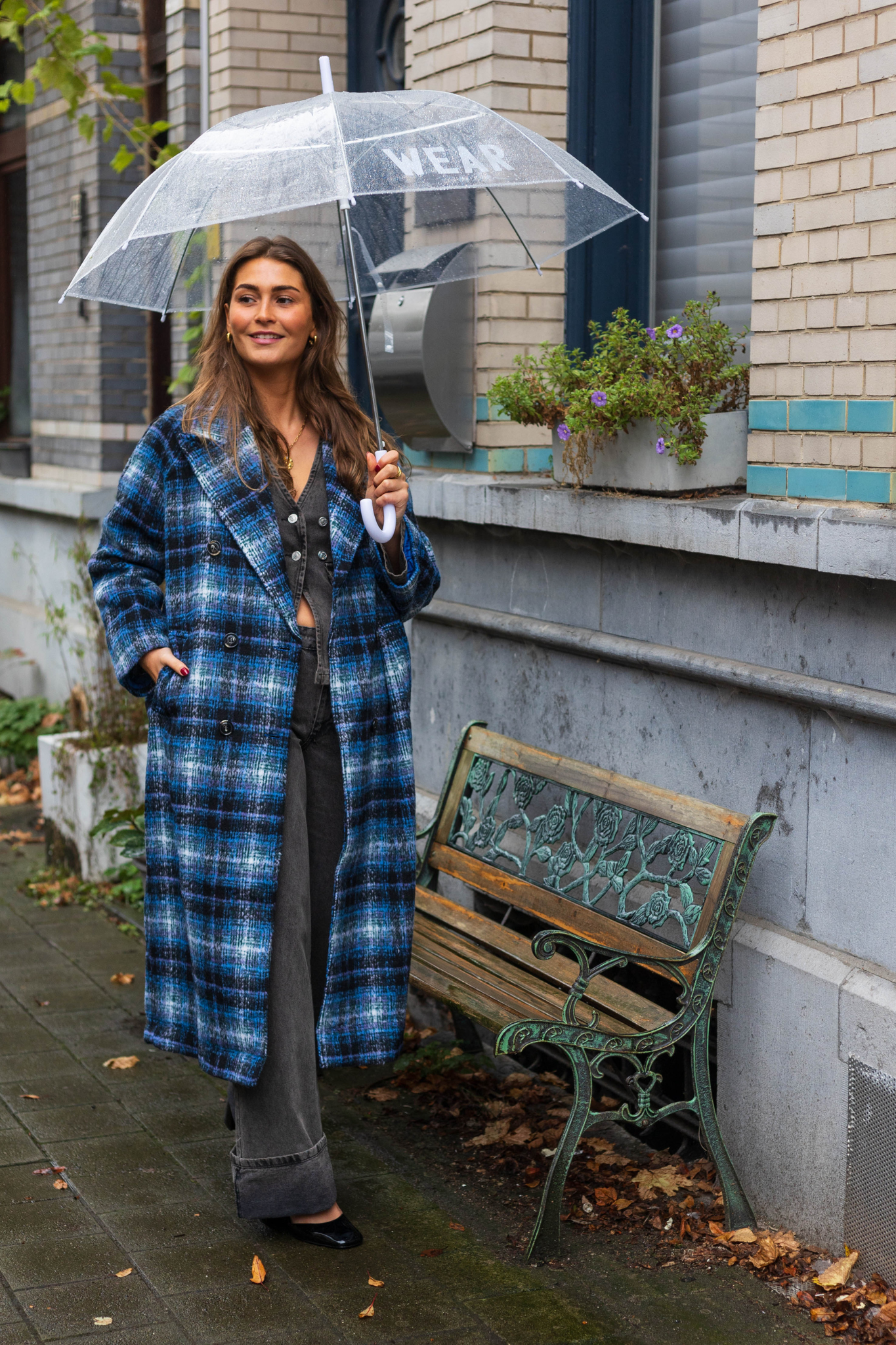 DELPHINA COAT - BLUE PETROL