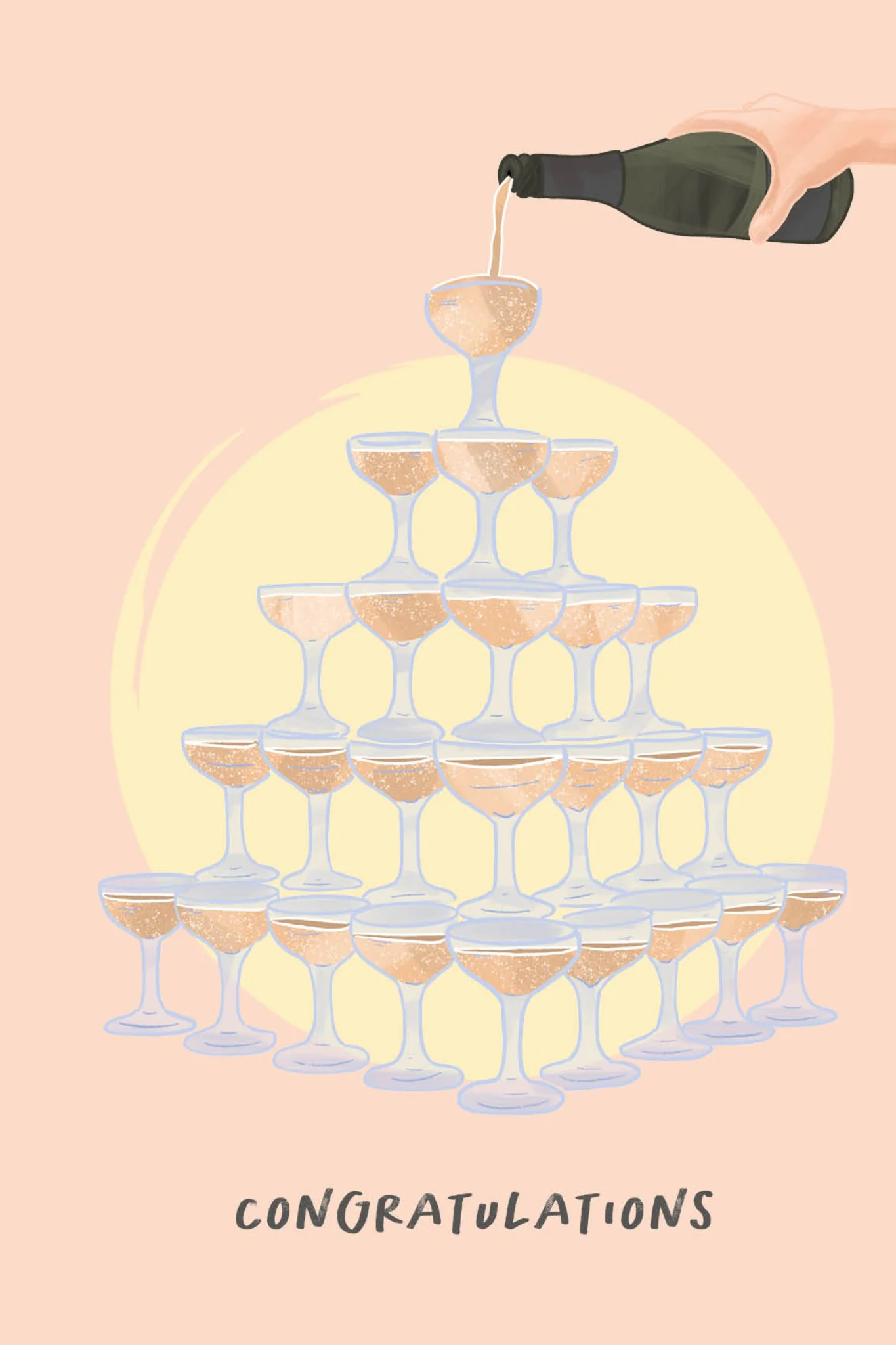 CHAMPAGNE TOWER - POSTCARD