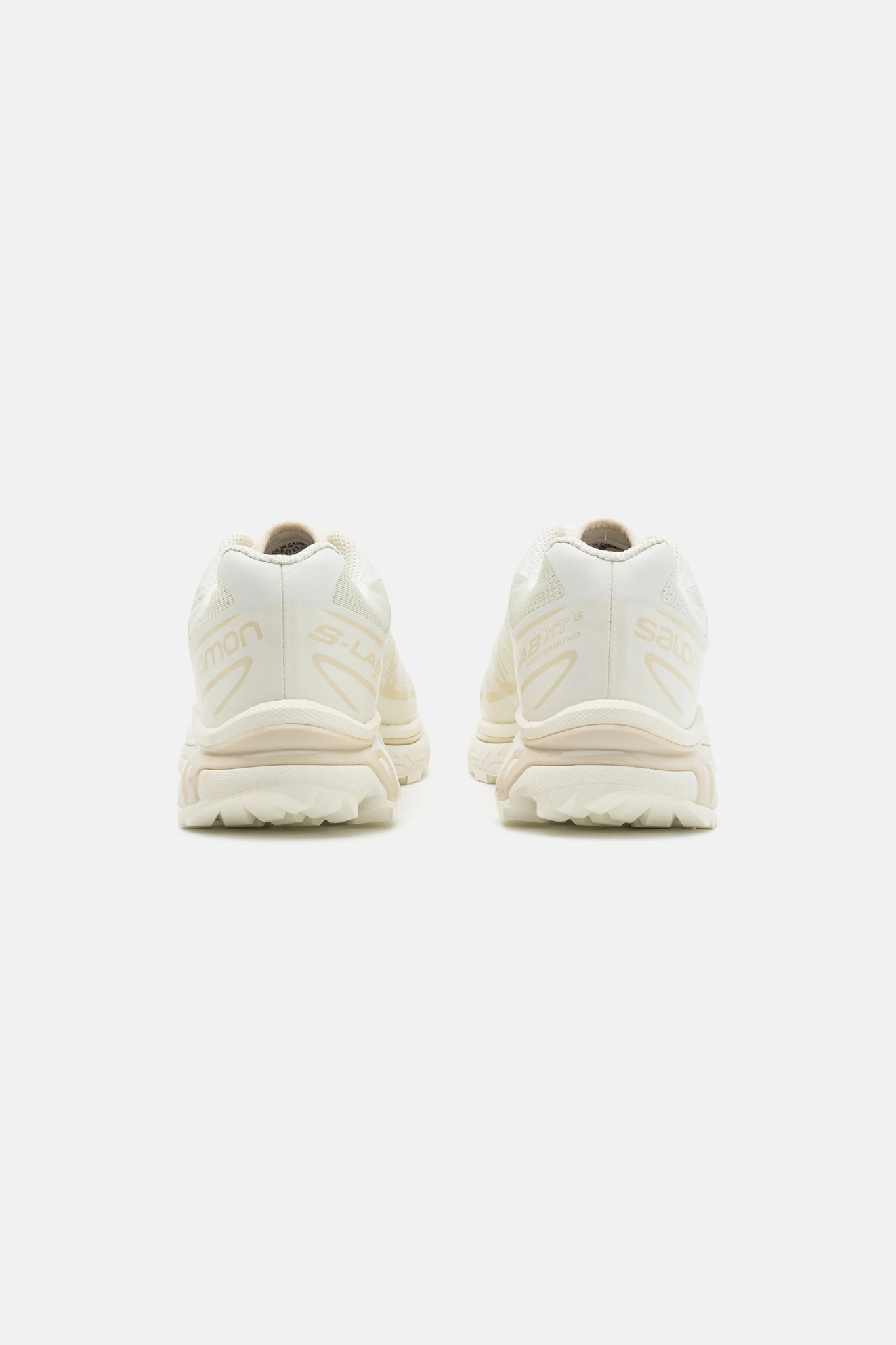 SALOMON XT-6 SNEAKERS WOMEN - VANILLA ICE/VANILLA ICE/ALMOND MILK. Back view