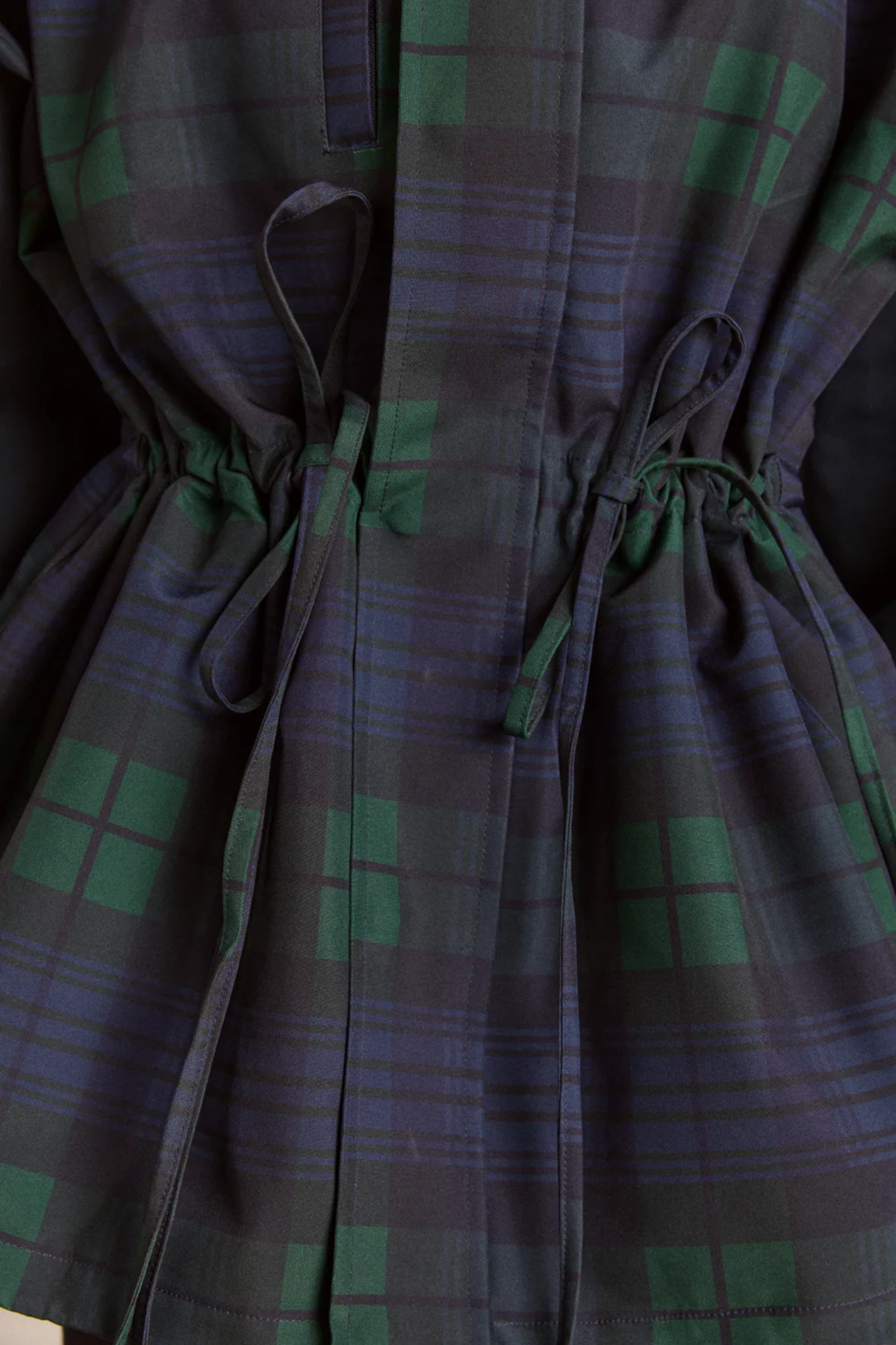 LIU RAINCOAT - NAVY CHECK
