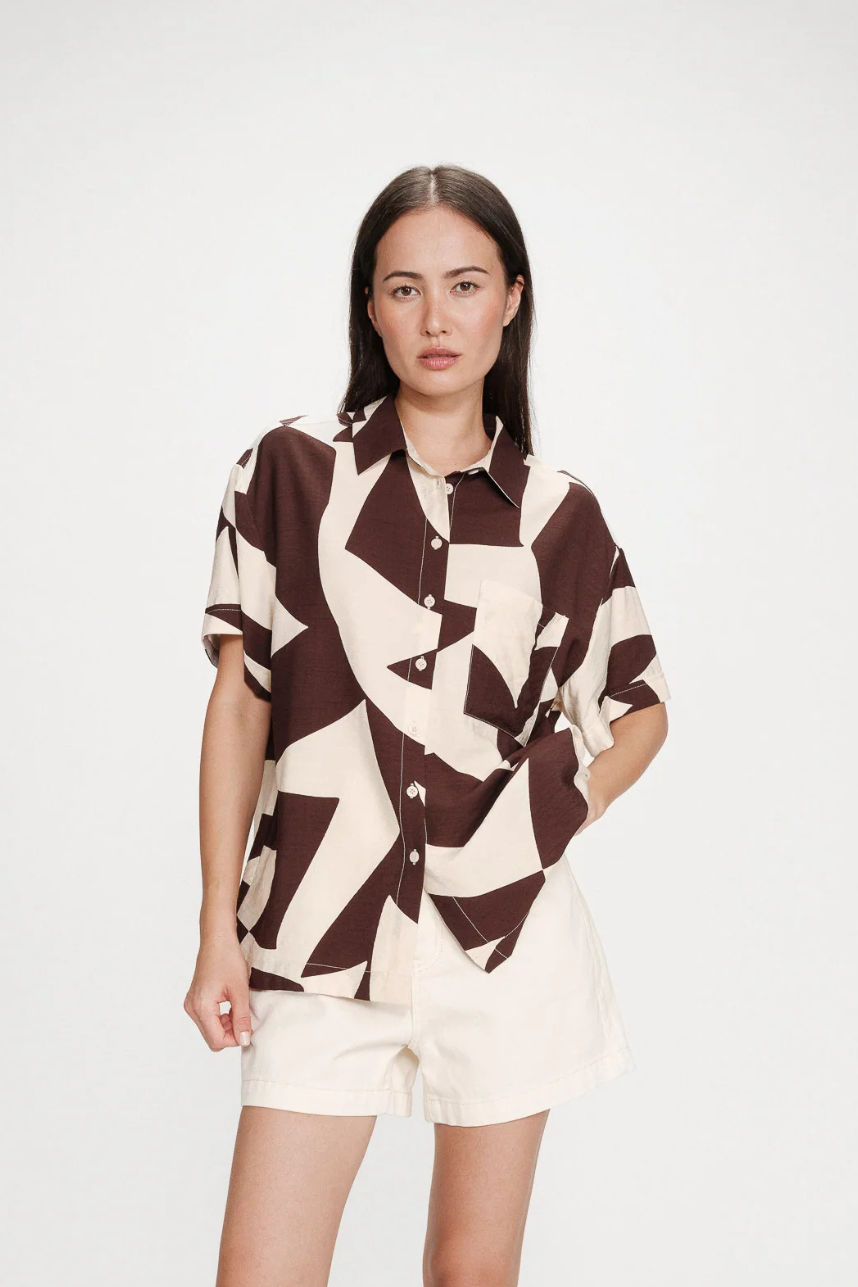 VEIL SHIRT - CHOCOLAT