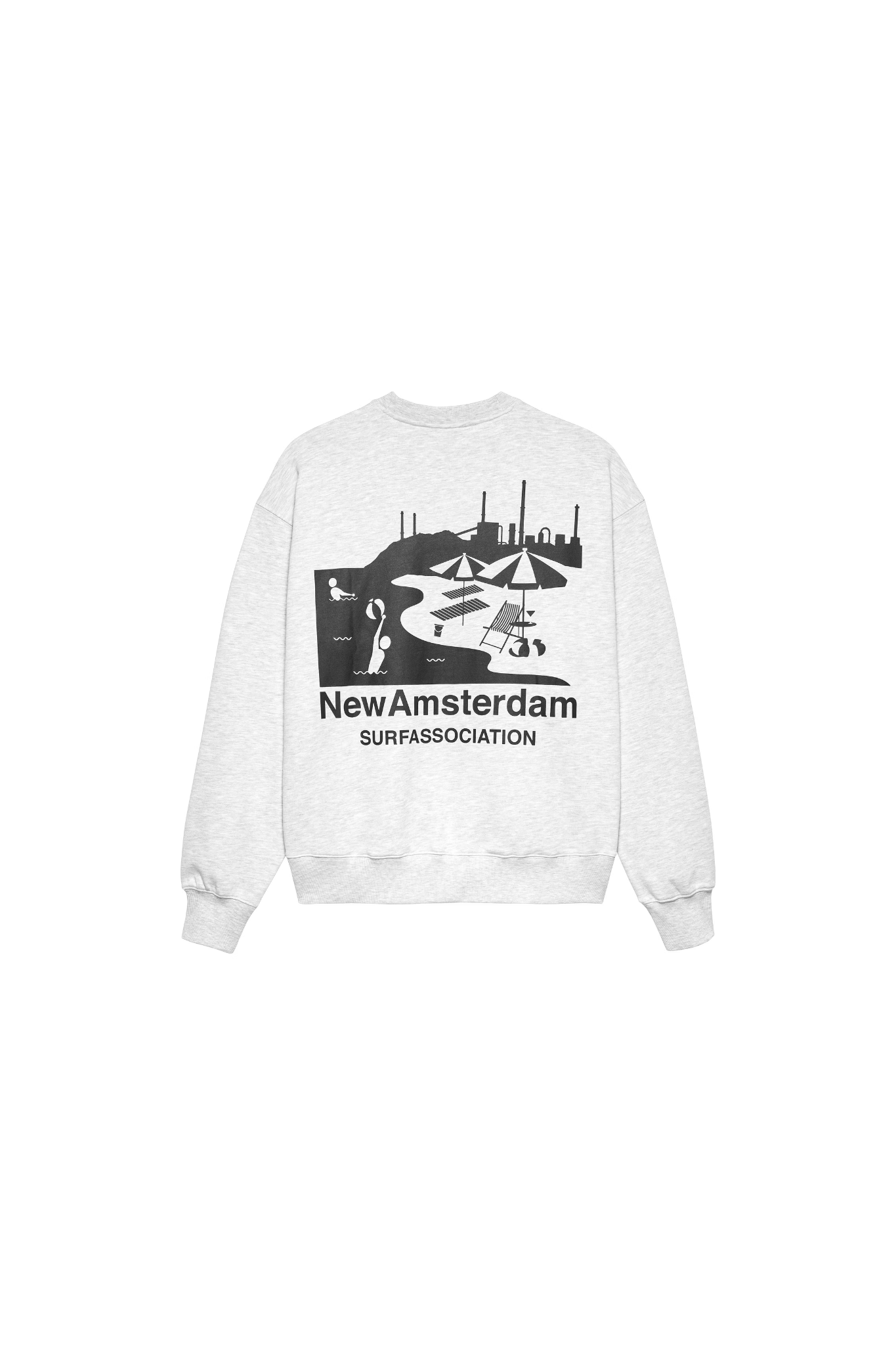 BEACH SIGN CREWNECK - ASH GREY