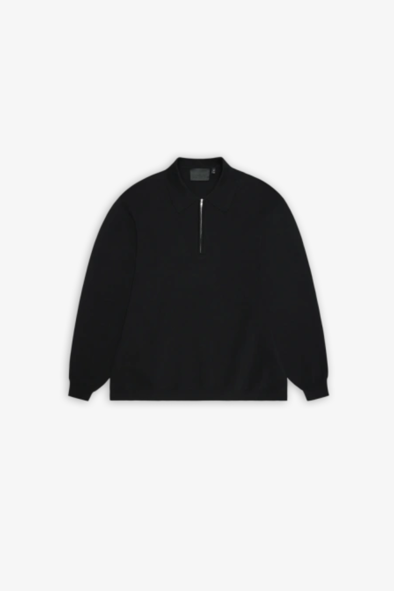 LONG SLEEVE POLO - BLACK