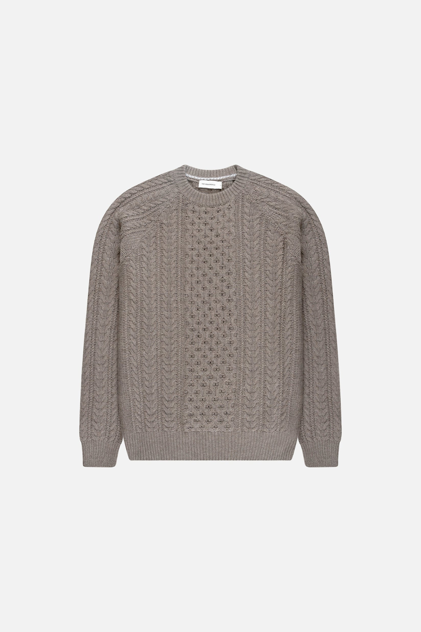 PATTERN SWEATER - MID BROWN