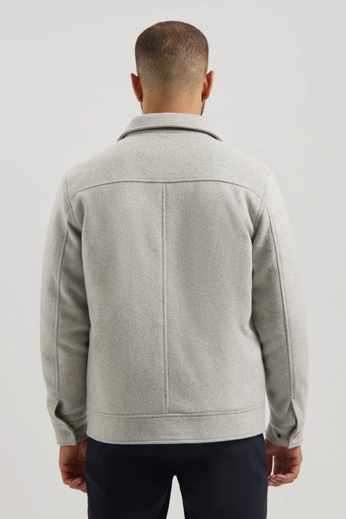 COLTON WOOL JACKET - GHOST GREY