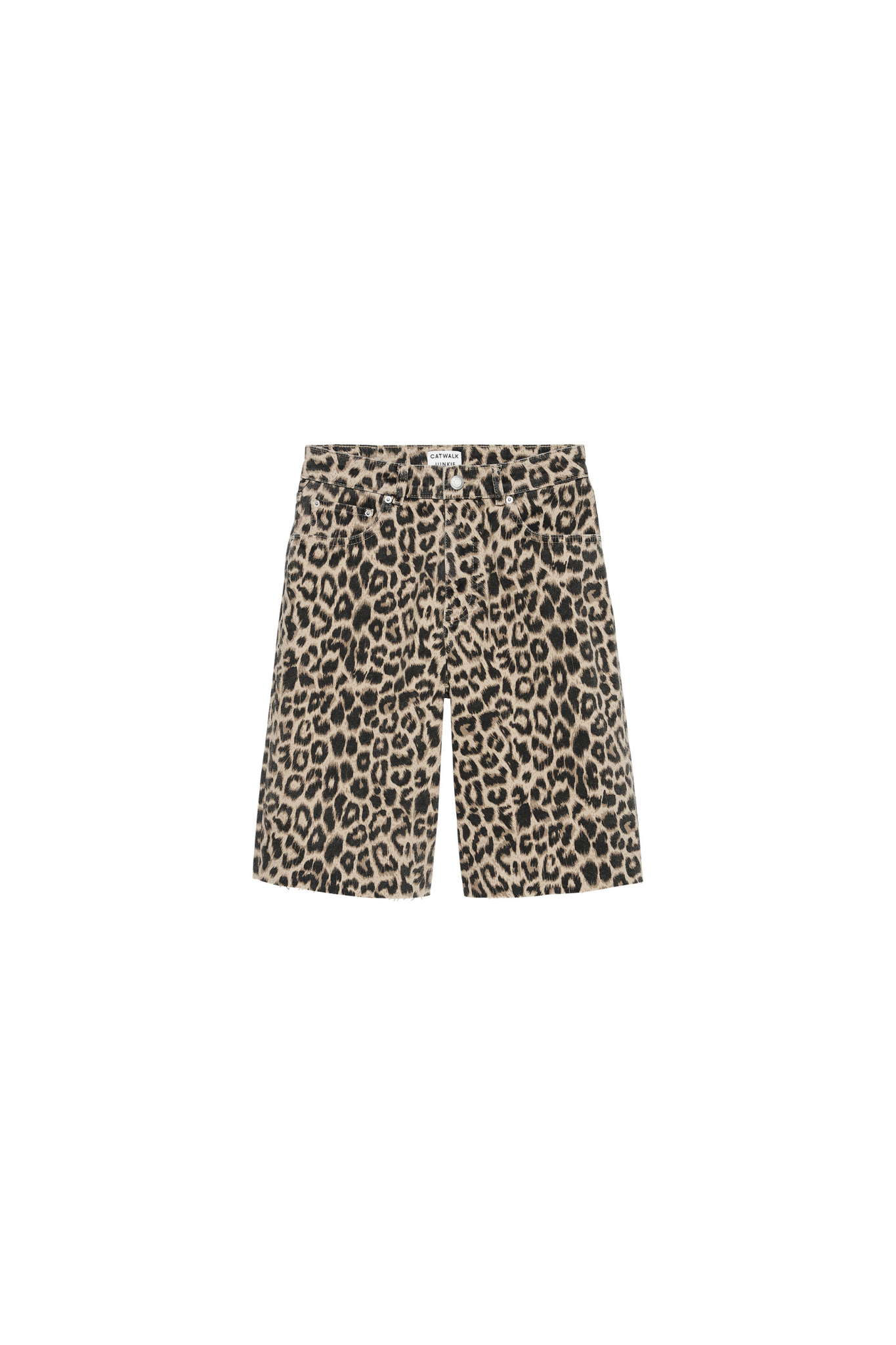 LOOSE FIT LEOPARD SHORTS - GREY MORN