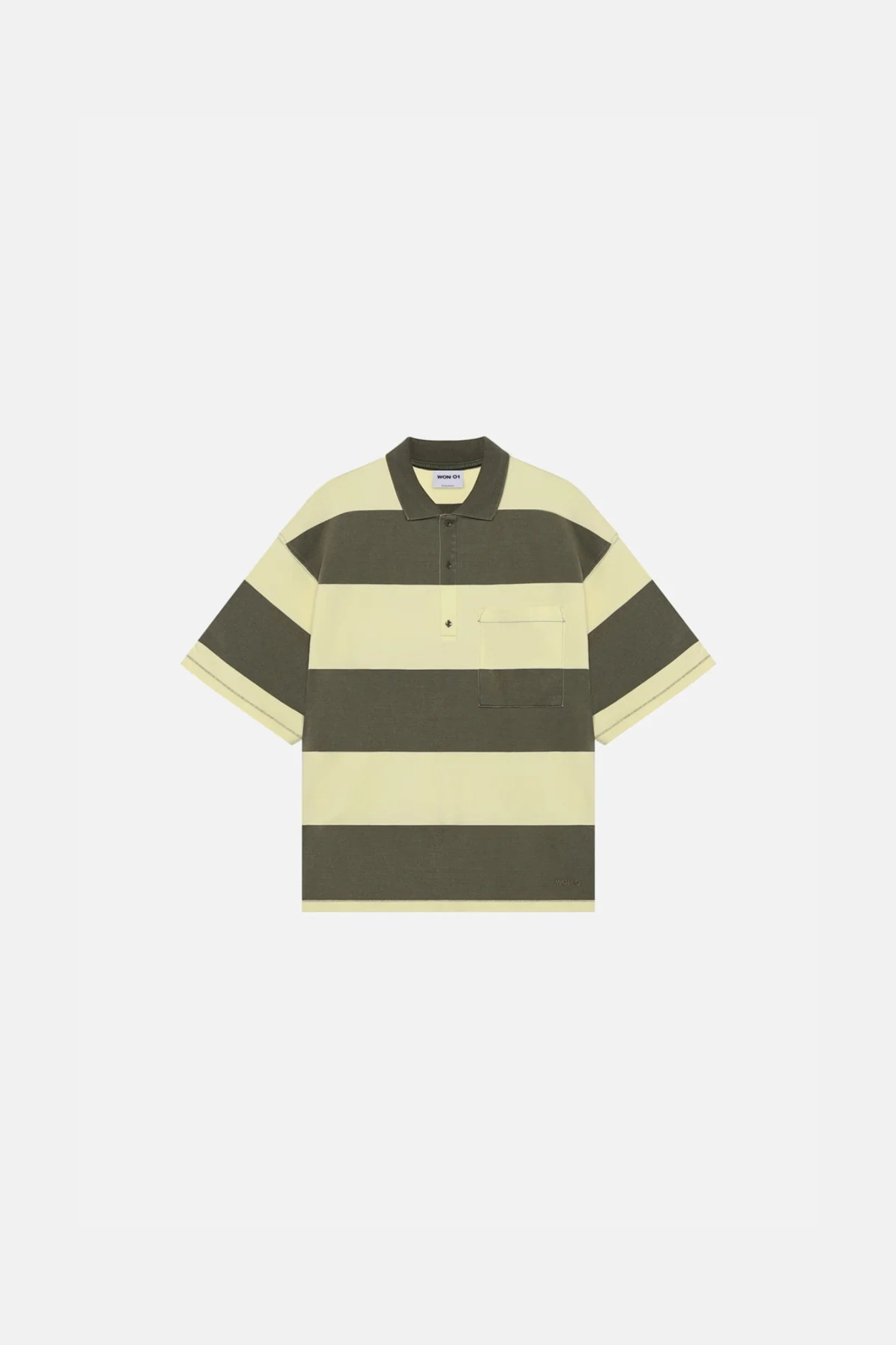 TOPPER STRIPED POLO - BEETLE GREEN COMB