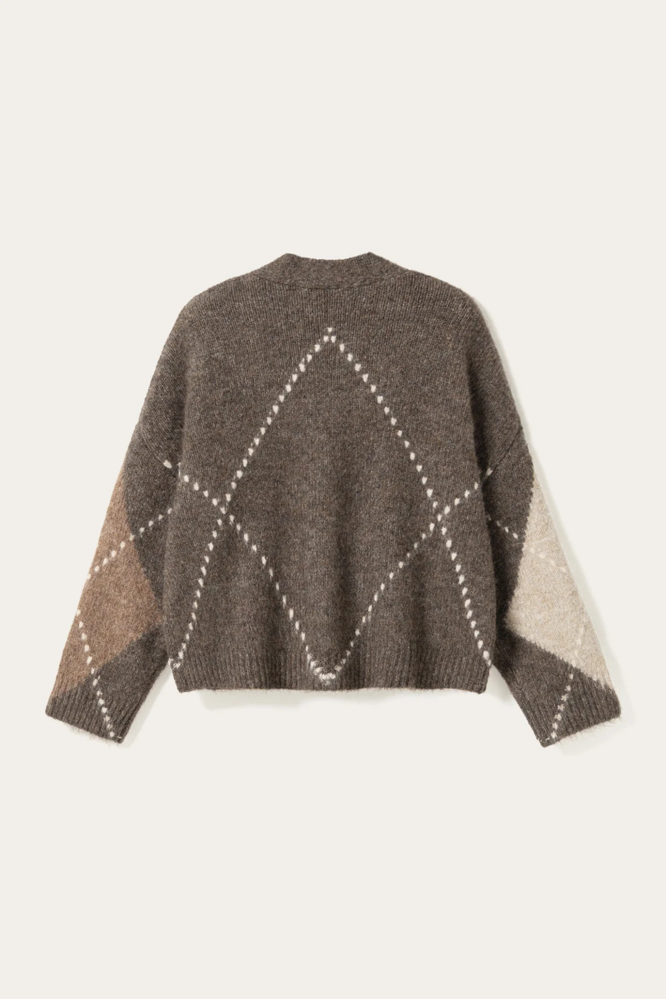 LAIANA KNIT CARDIGAN - ASH BROWN MIX