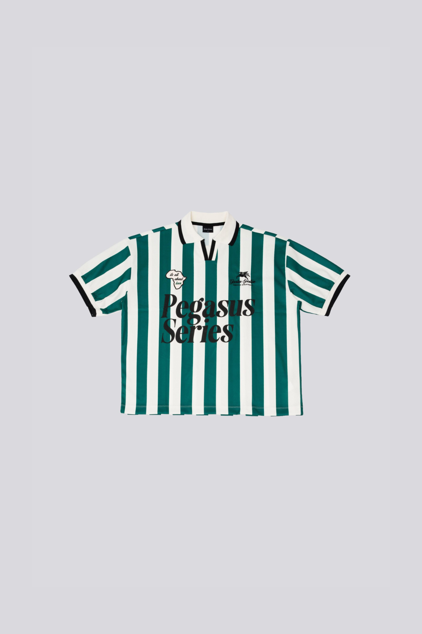 ABOUT LOVE FOOTBALL T-SHIRT - GREEN/ECRU