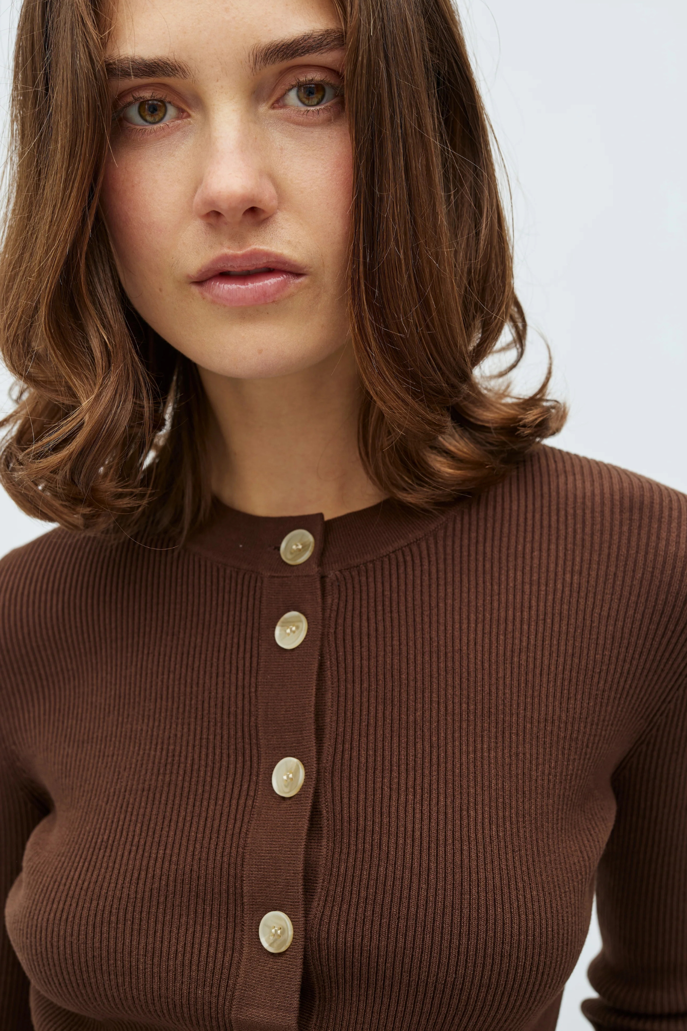 ARIETTY LOUC CARDIGAN - CHOCOLATE BROWN