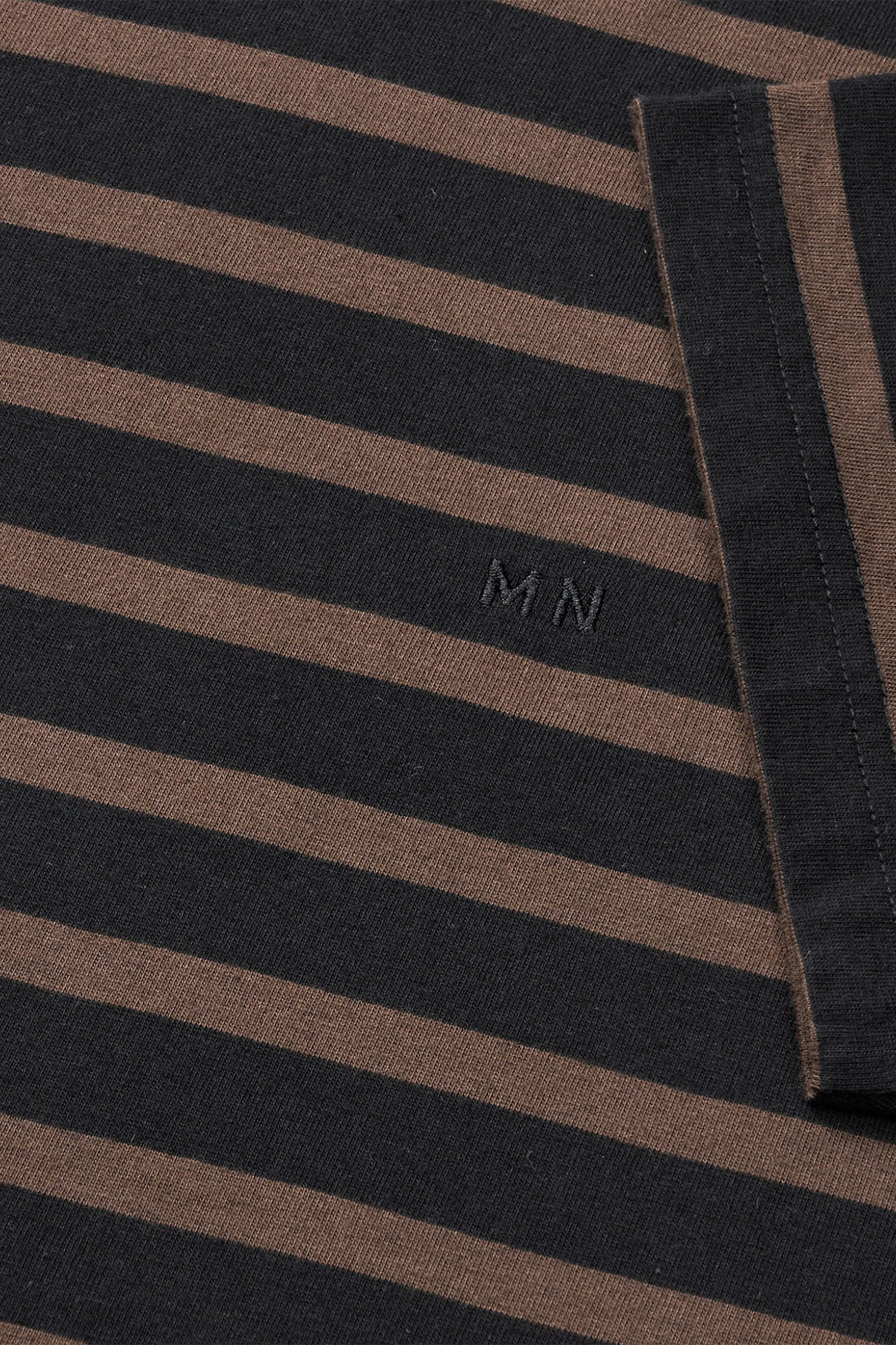 STRIPE FRODE T-SHIRT - BLACK/DEMITASSE
