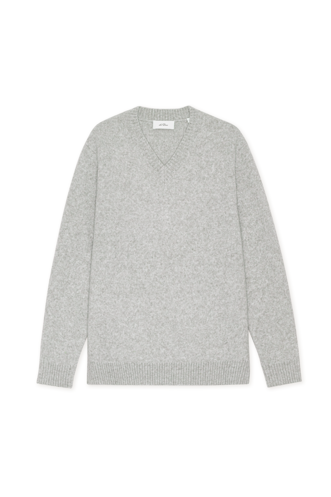 MELANGE V-NECK KNIT - GREY MELANGE