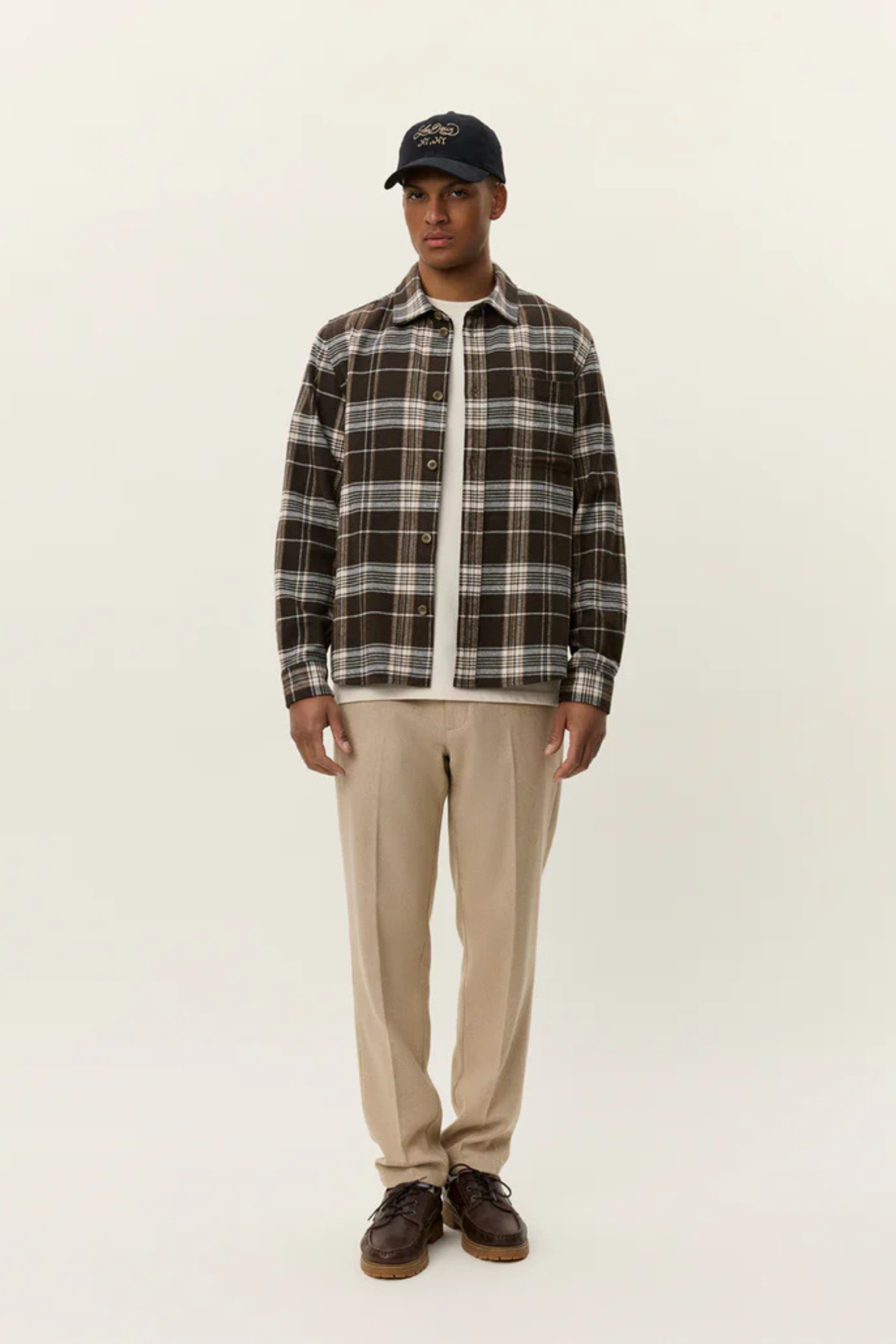 LENNON CHECK OVERSHIRT - DELICIOSO BROWN