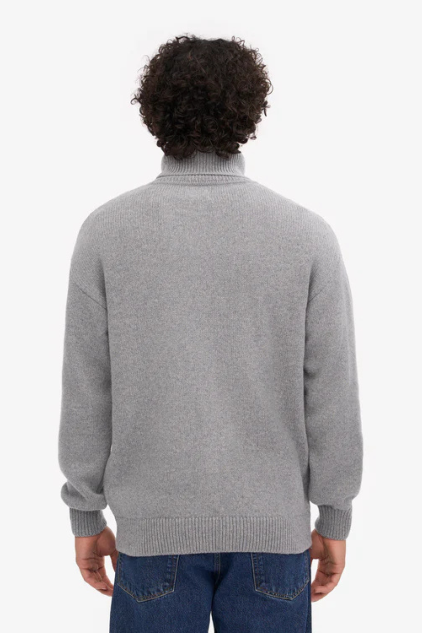 MERINO WOOL TURTLENECK - HEATHER GREY