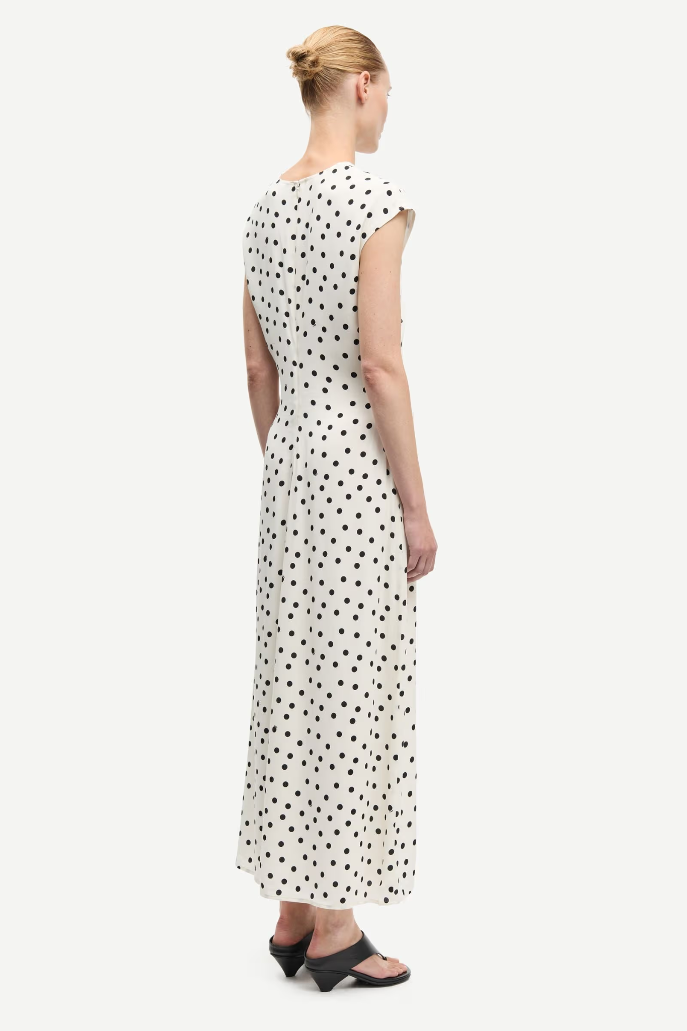 POPPY DRESS - DRIFTING DOTS EGRET