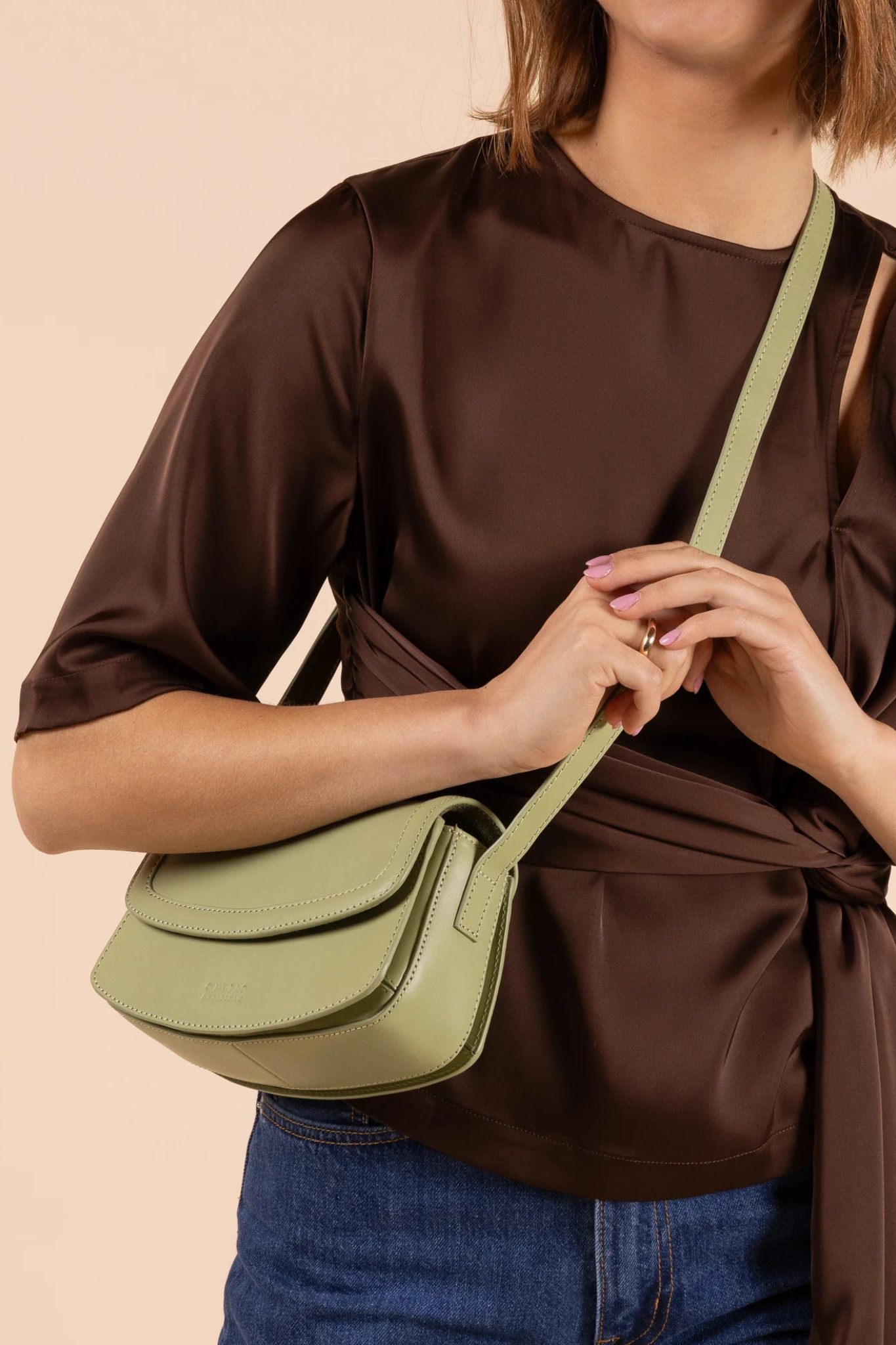 KENDALINI BAG - TEA GREEN CLASSIC LEATHER