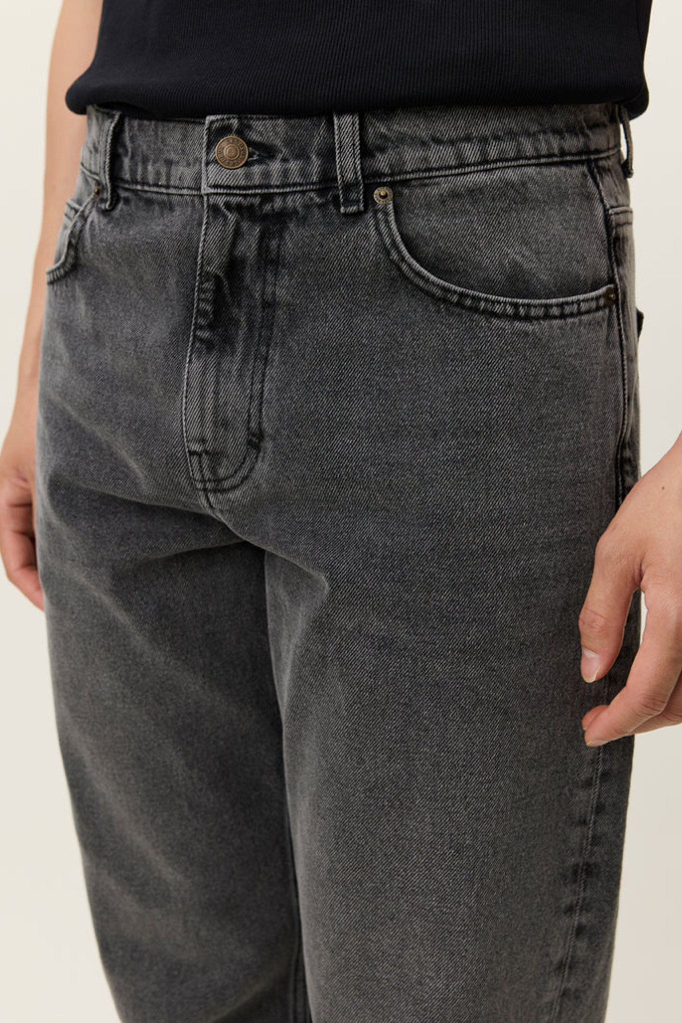 RYDER WASHED JEANS - GREY WASHED DENIM