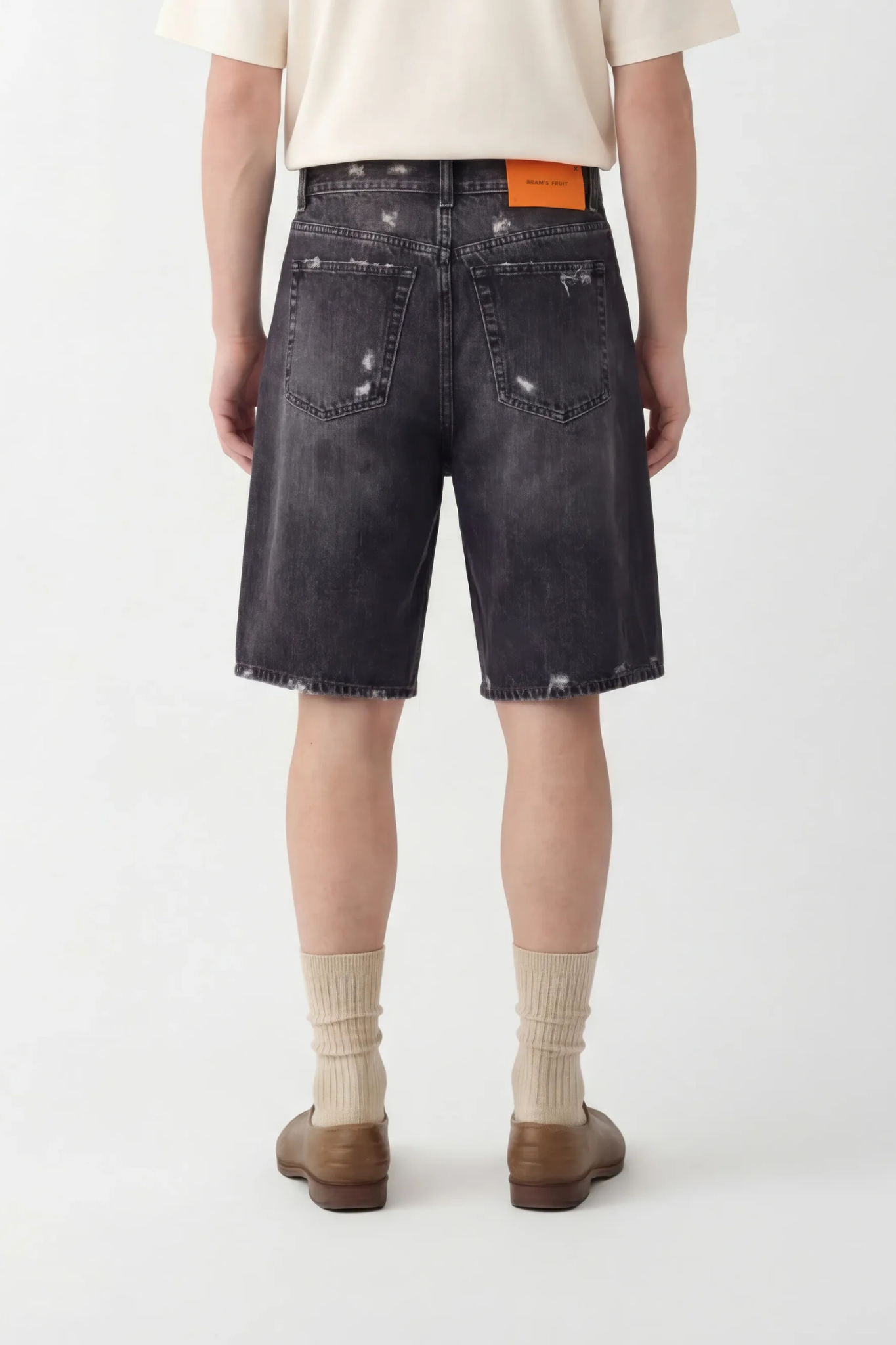 DENIM SHORTS - WASHED BLACK