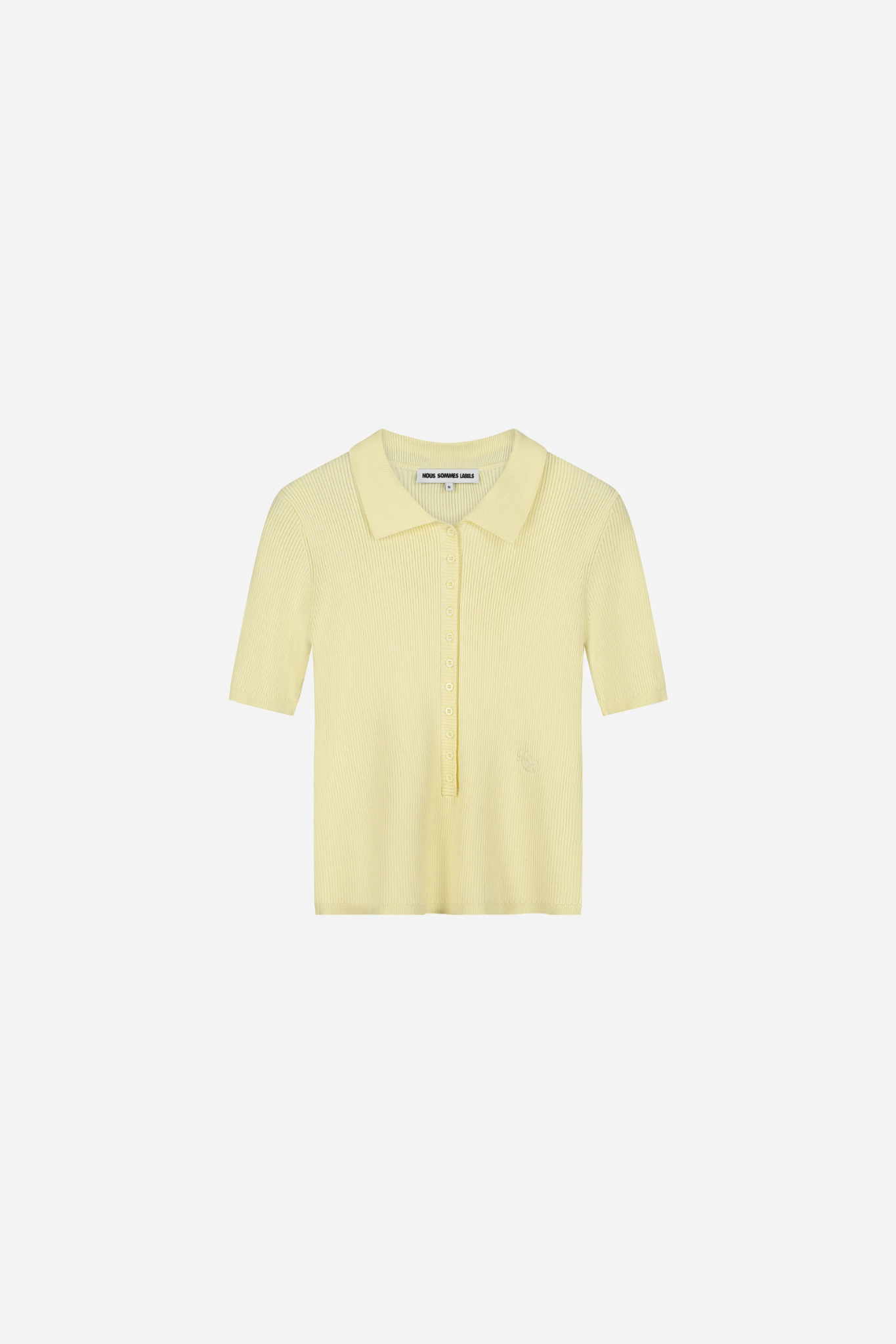 LIZ SS POLO KNIT - LIGHT YELLOW