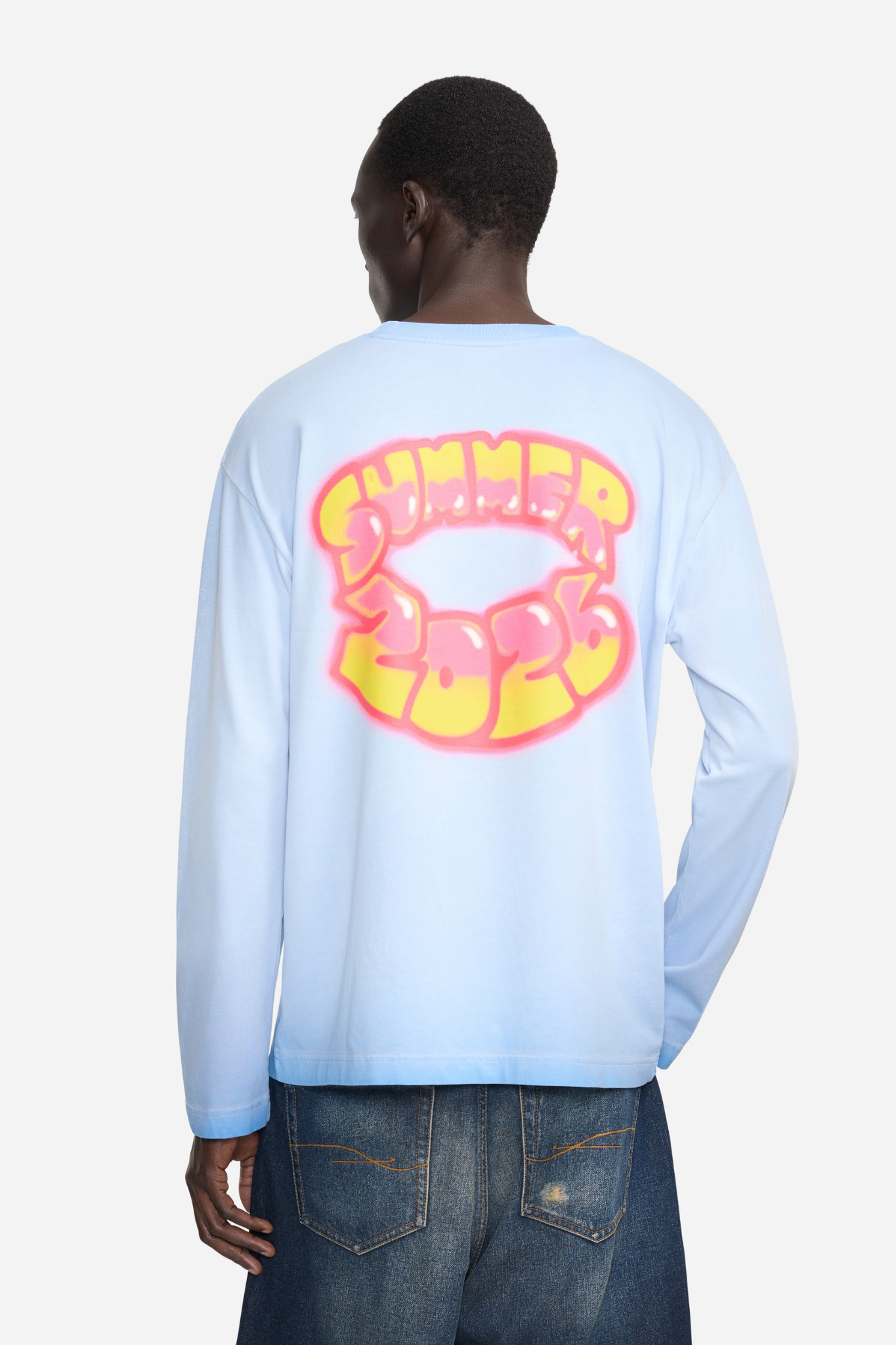 AIRBRUSH SUMMER LONG SLEEVE - WASHED BLUE