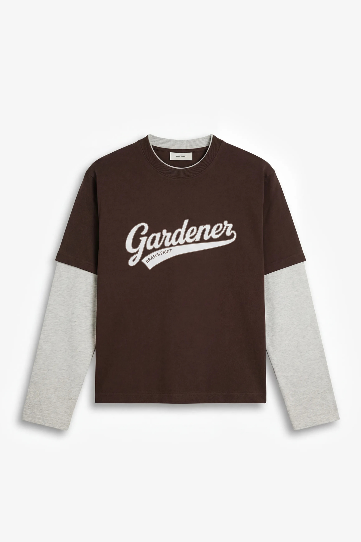 DOUBLE LAYER T-SHIRT - BROWN