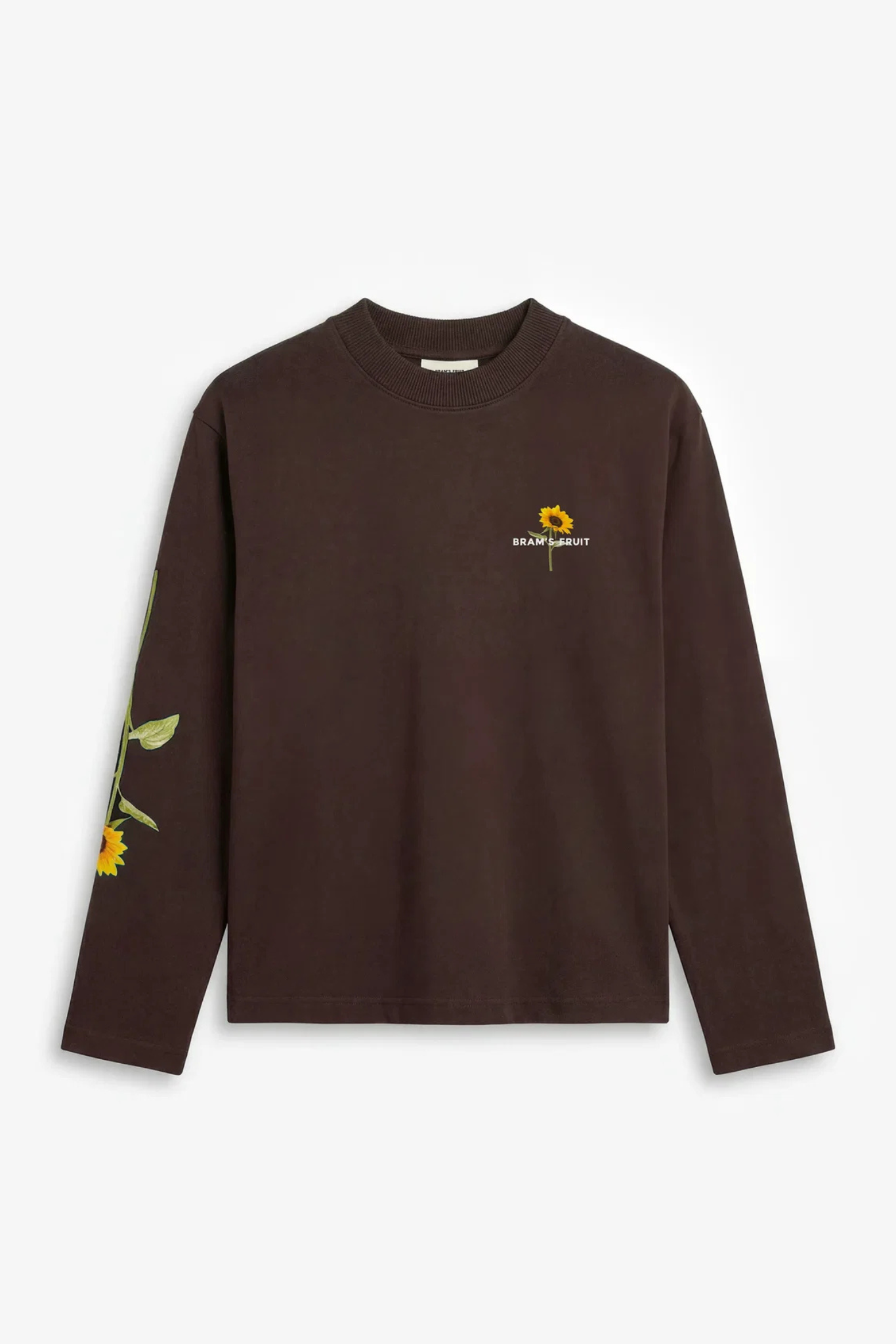 SUNFLOWER LONGSLEEVE T-SHIRT - BROWN