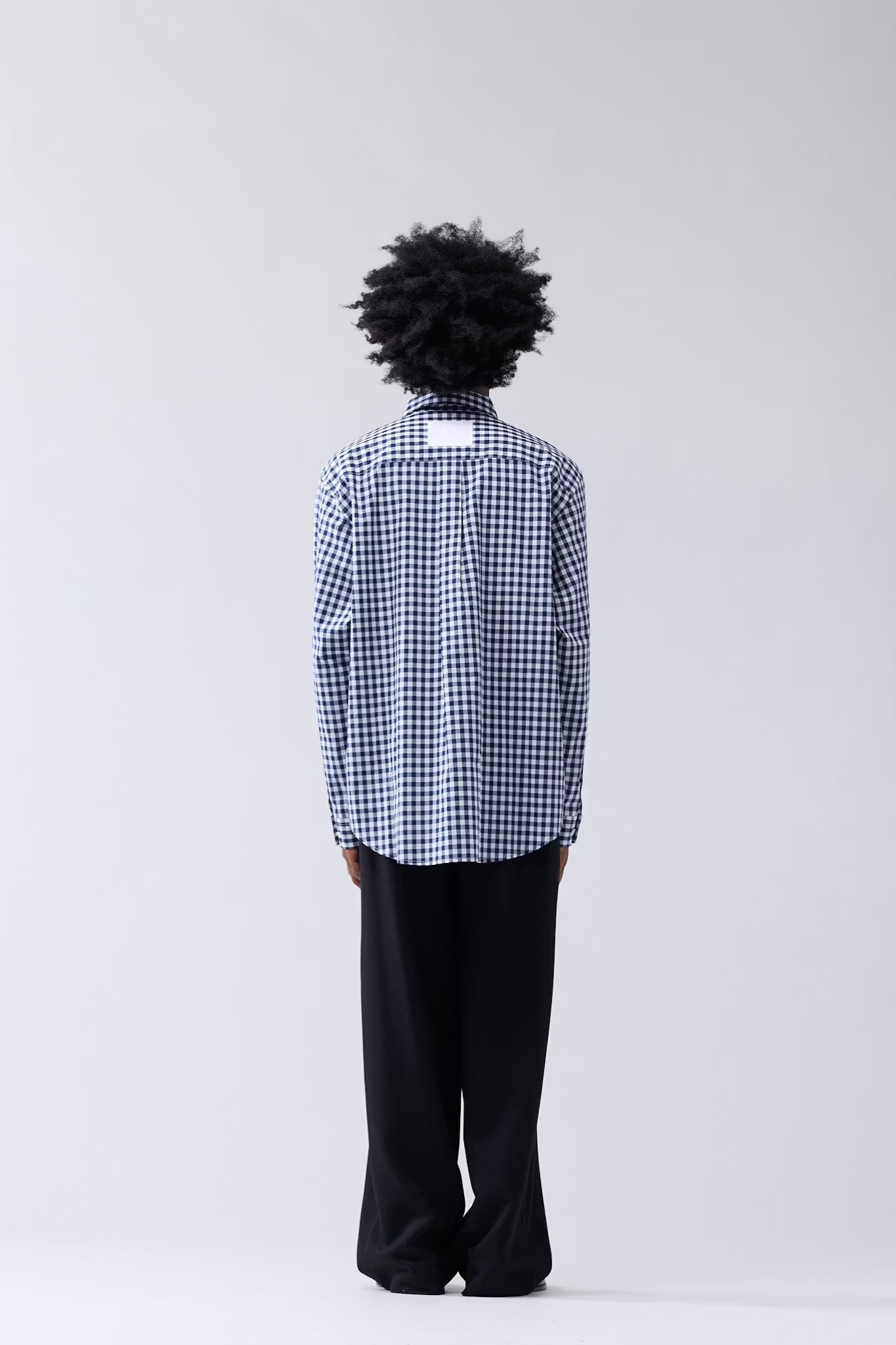 BEACH SHIRT - POPLIN NAVY CHECK