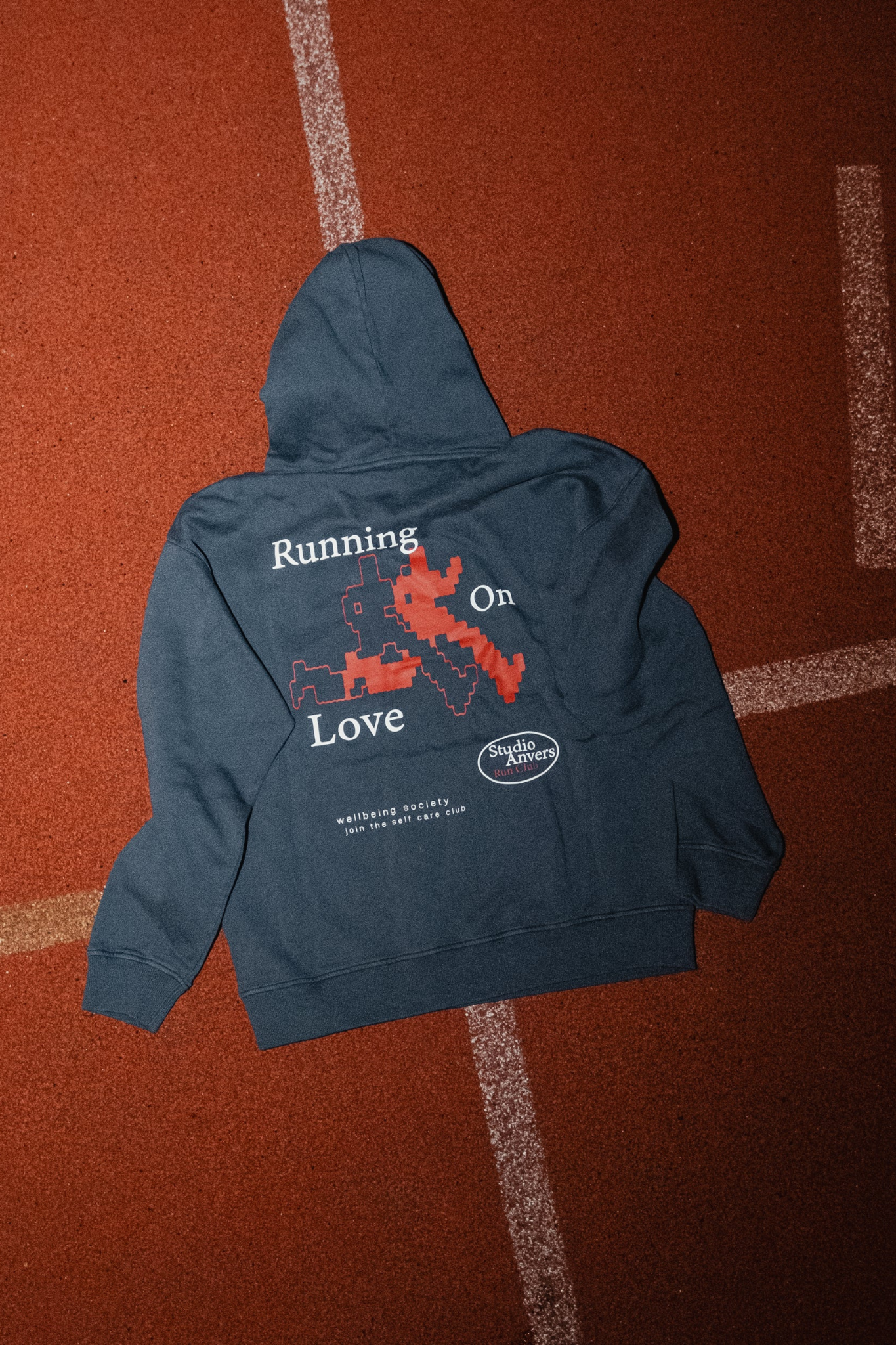 RUNNING ON LOVE HOODIE - NAVY