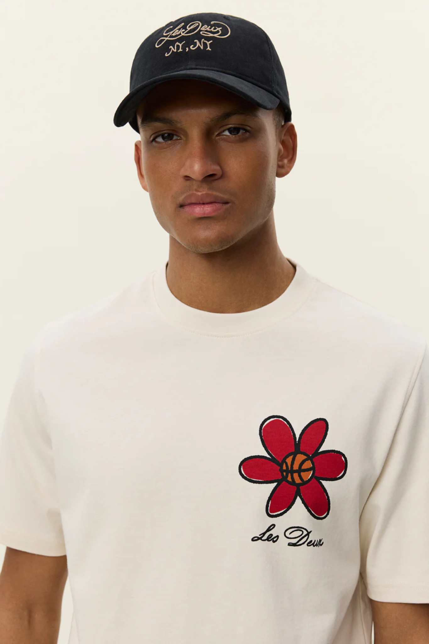 FLOWER BASKET T-SHIRT - IVORY