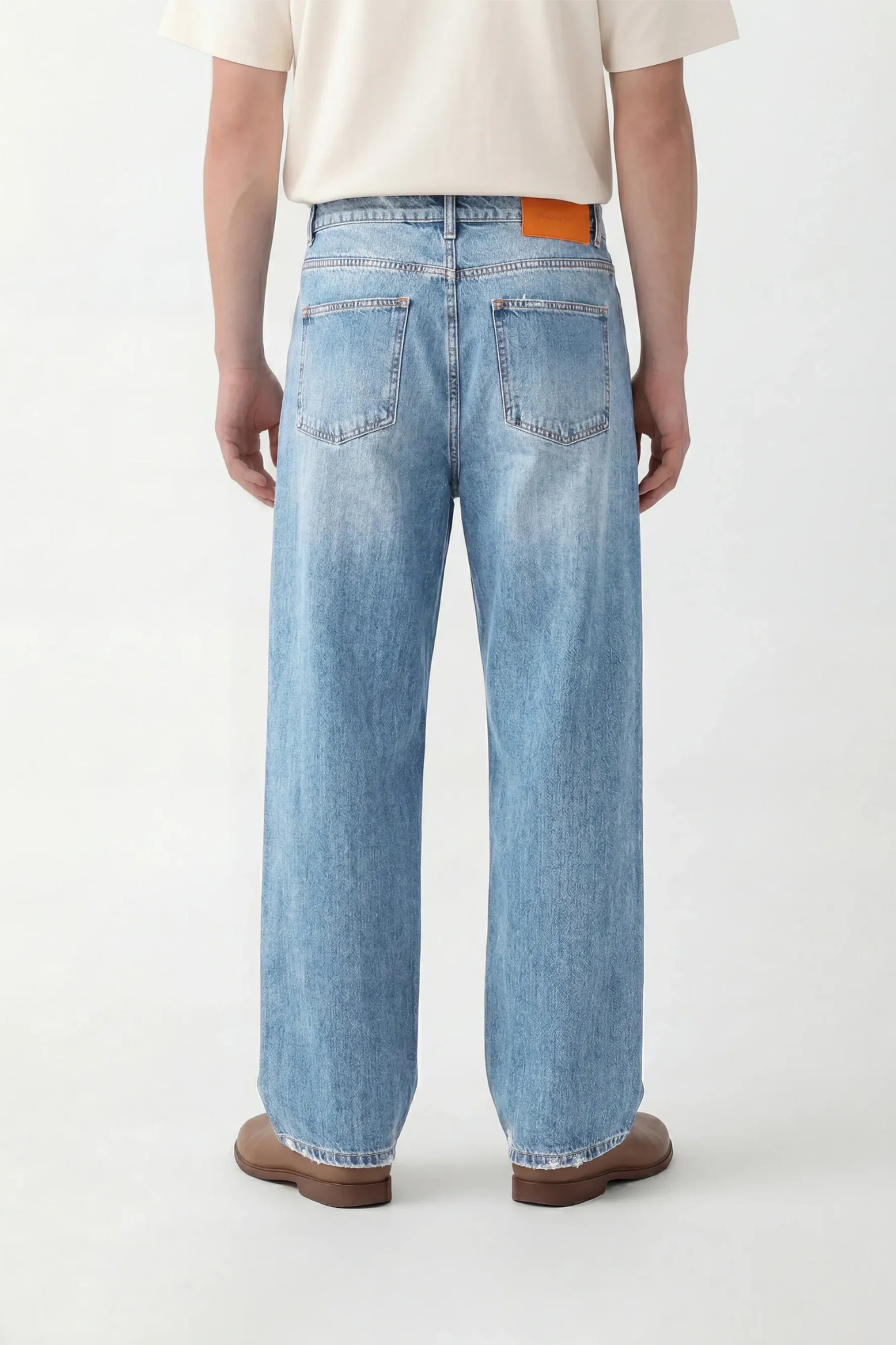 DENIM TROUSERS - WASHED INDIGO