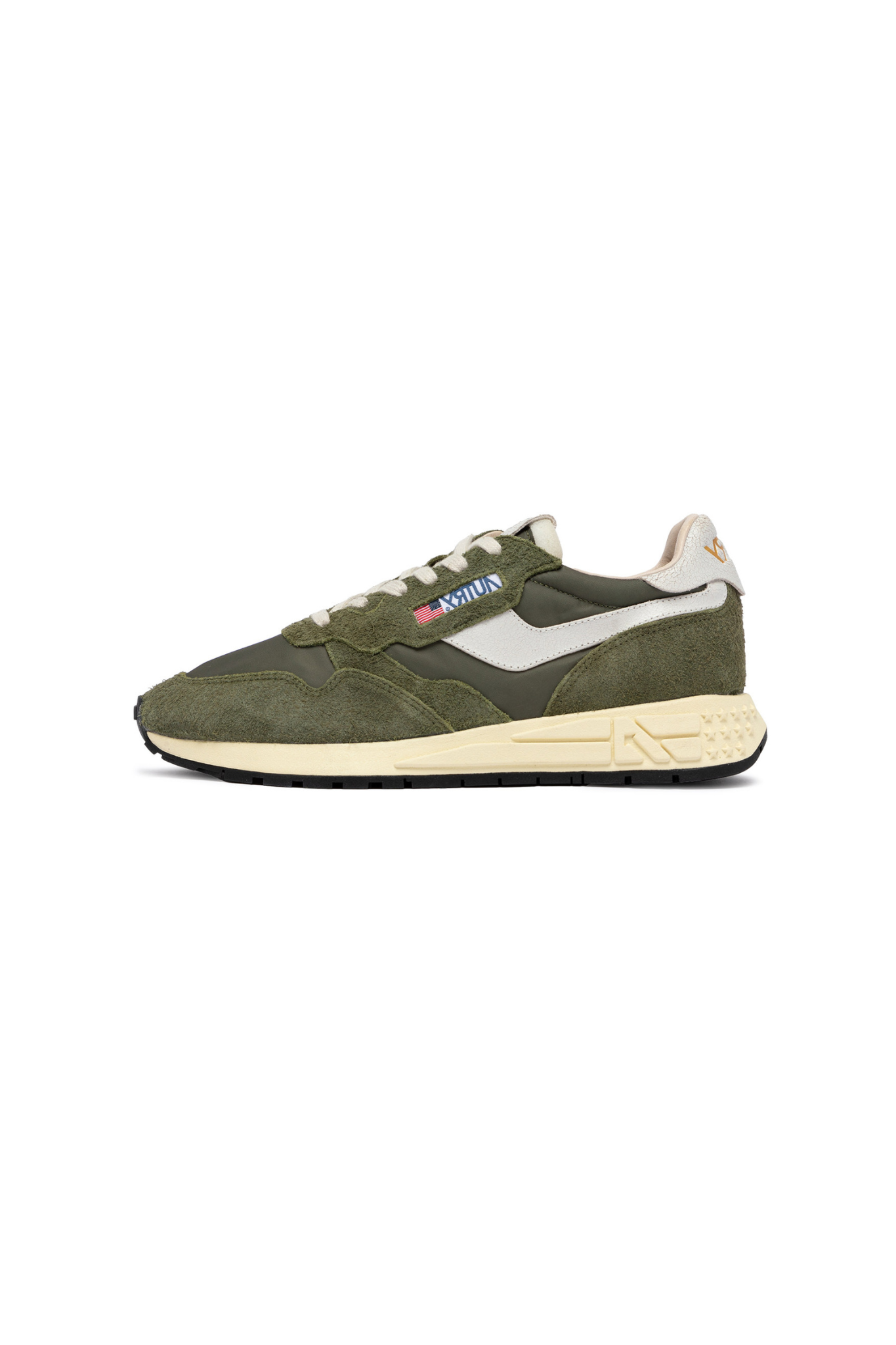 WWLM-NC37 - REELWIND LOW MEN SNEAKERS - NYON/CRACK WHITE/SAGE