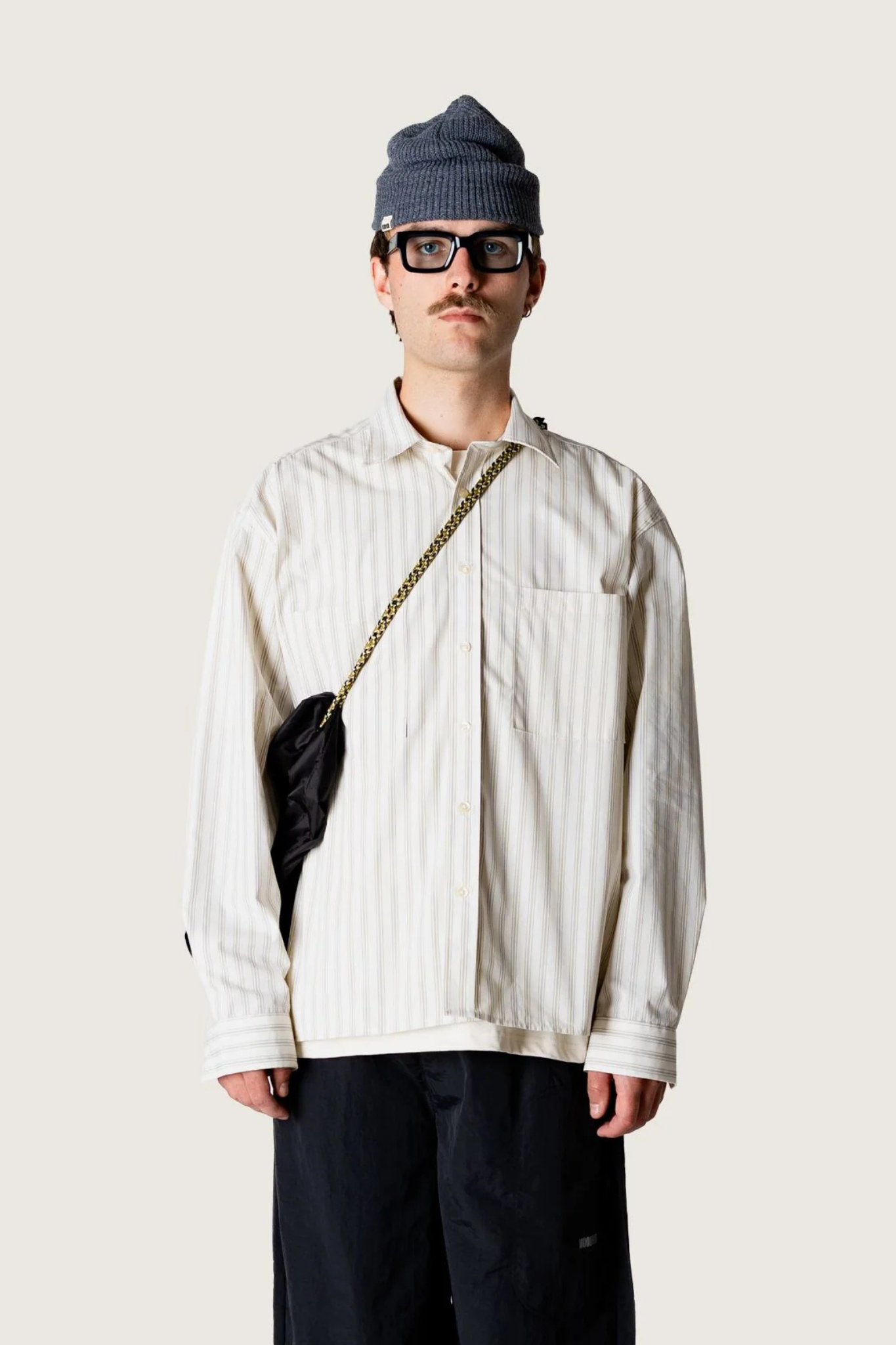 BUZO POCKET SHIRT - OFF WHITE STRIPE