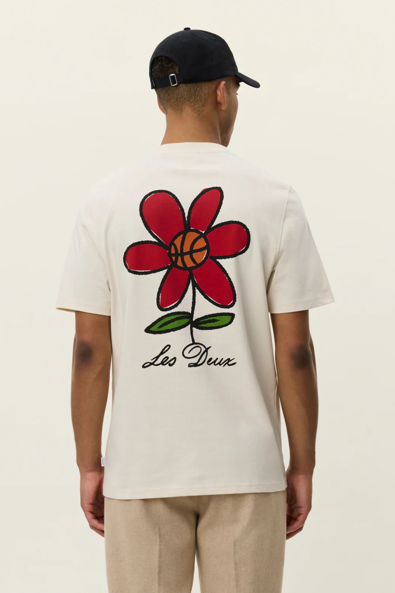 FLOWER BASKET T-SHIRT - IVORY