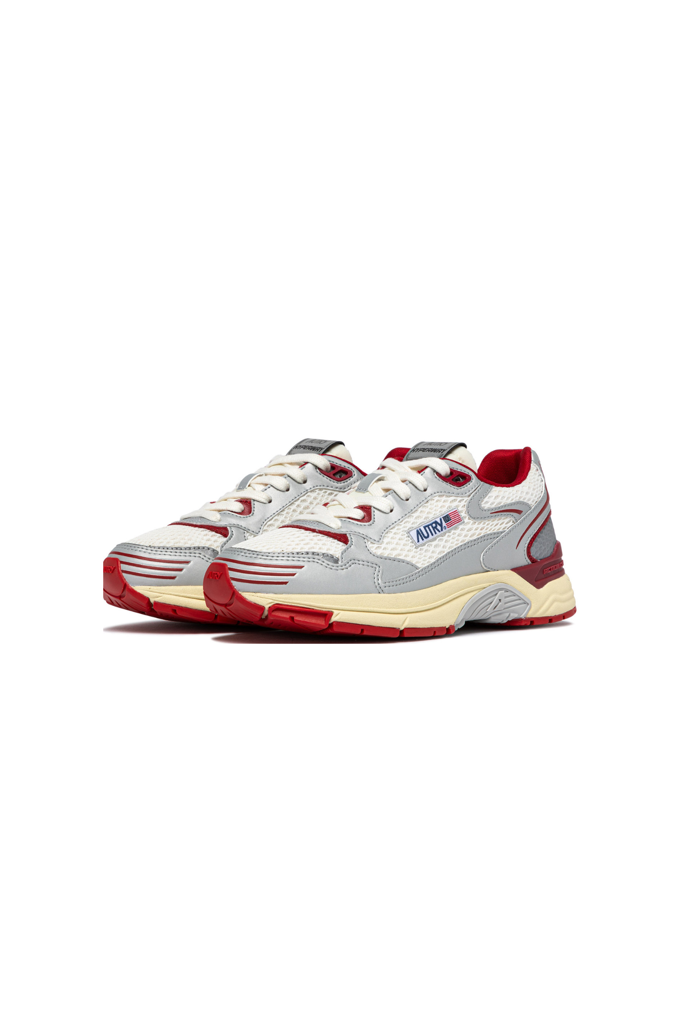HYLW-MV01 - HYPERWAY LOW WOMEN SNEAKERS - MESH/MIR SILV/RED