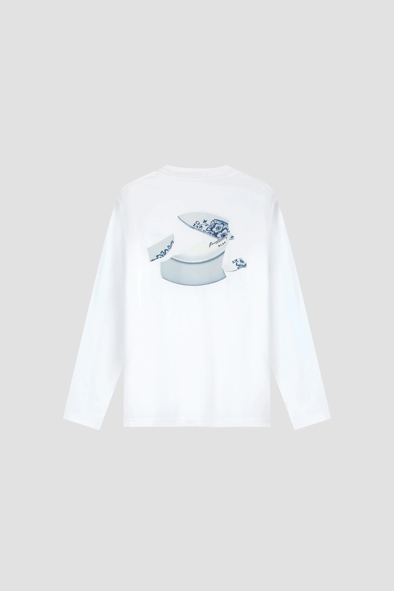 BROKEN PLATE LS T-SHIRT - OPTICAL WHITE