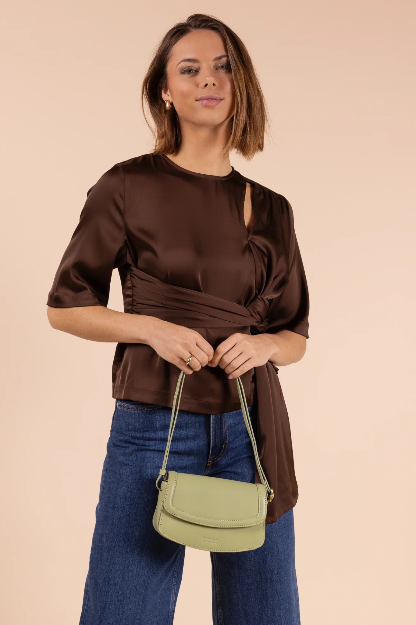KENDALINI BAG - TEA GREEN CLASSIC LEATHER