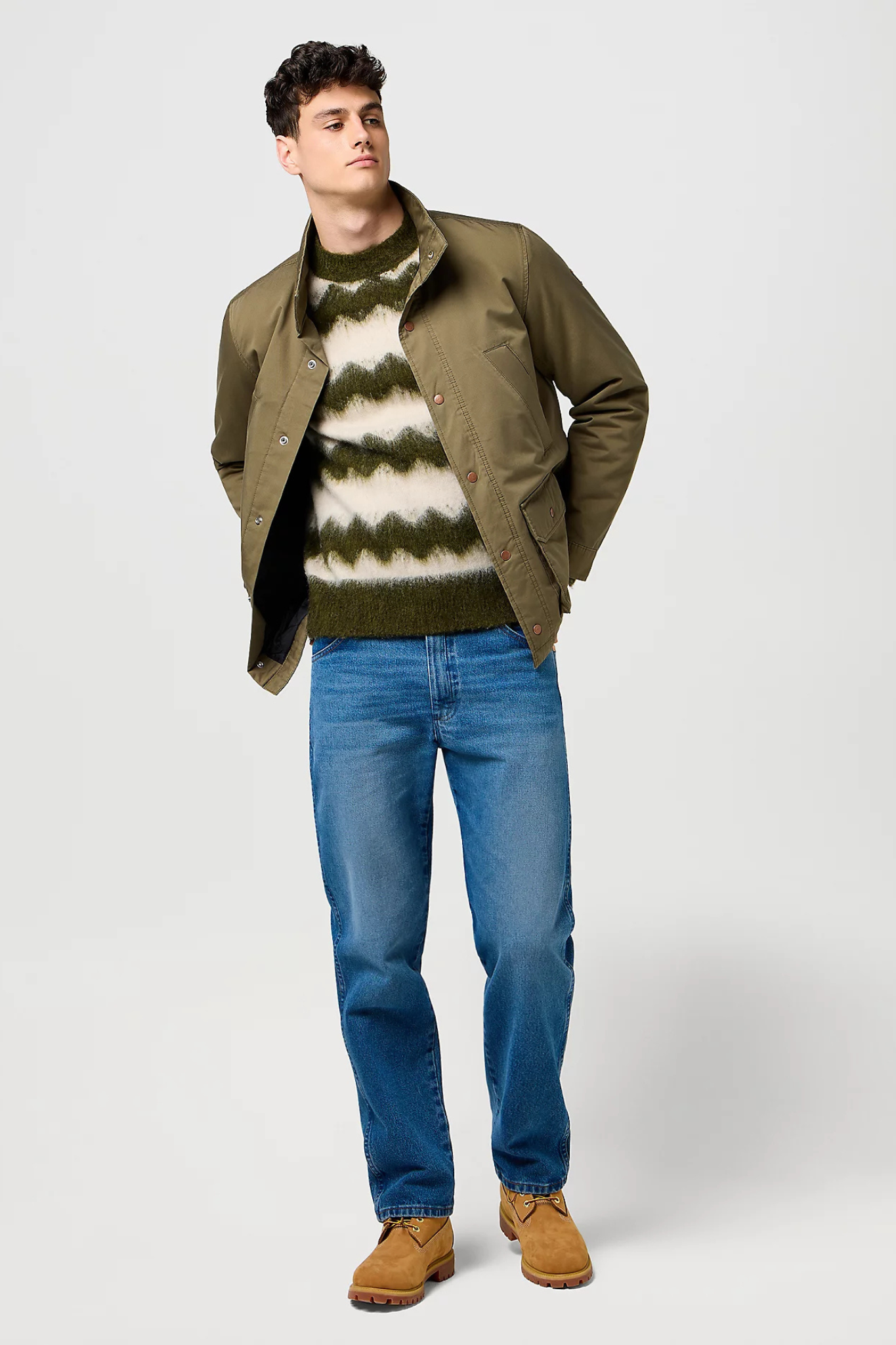 STRIPED SWEATER - IVY GREEN