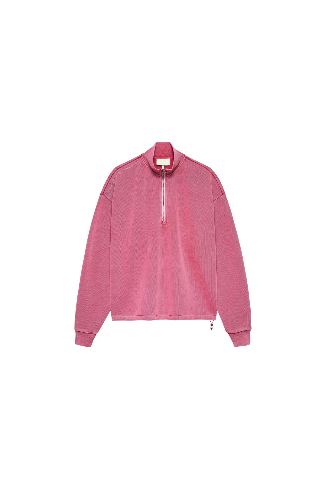 PLATE HALF-ZIP SWEATER - WASHED PINK