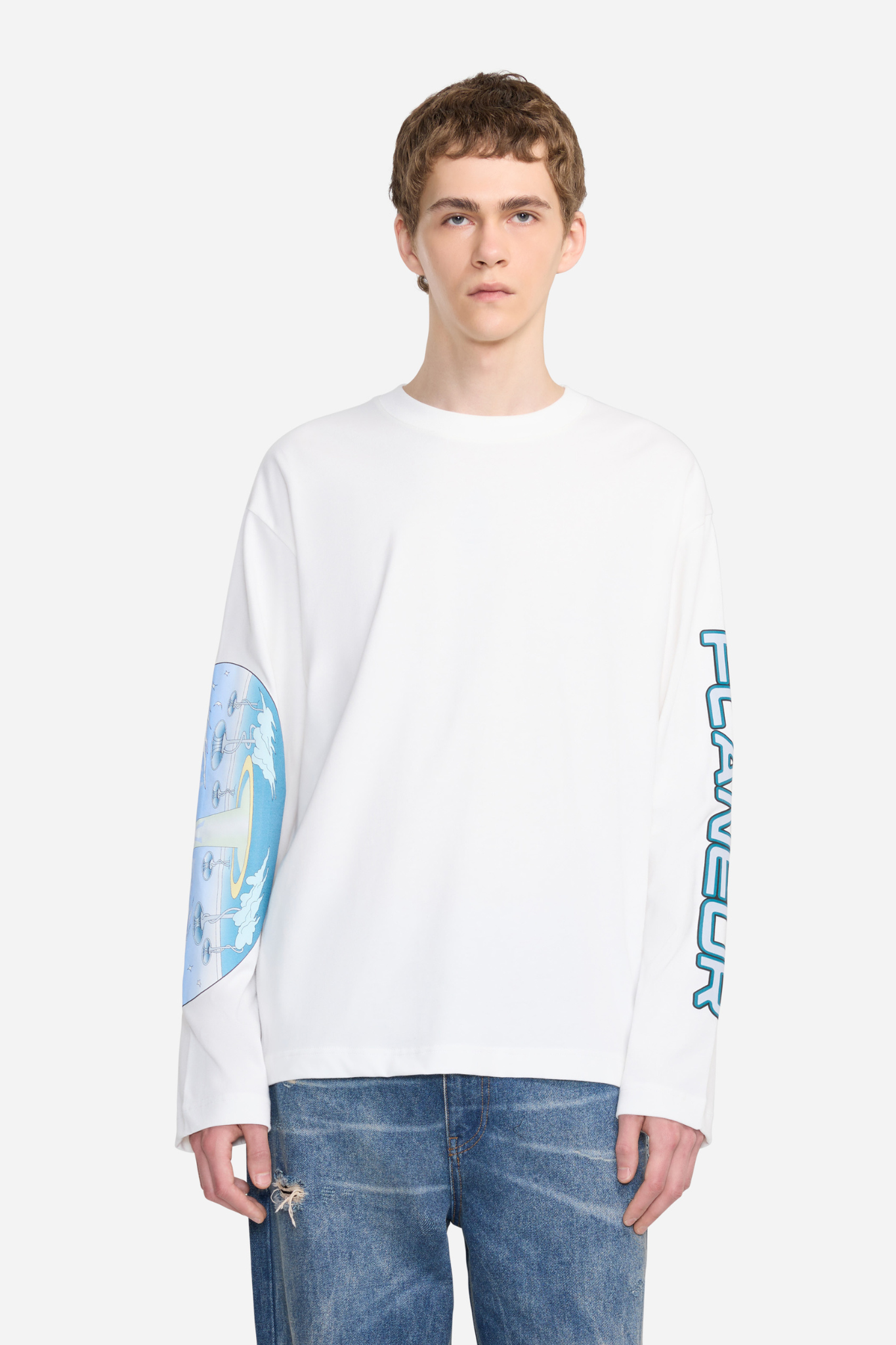 EUPHORIC LONGSLEEVE T-SHIRT - WHITE
