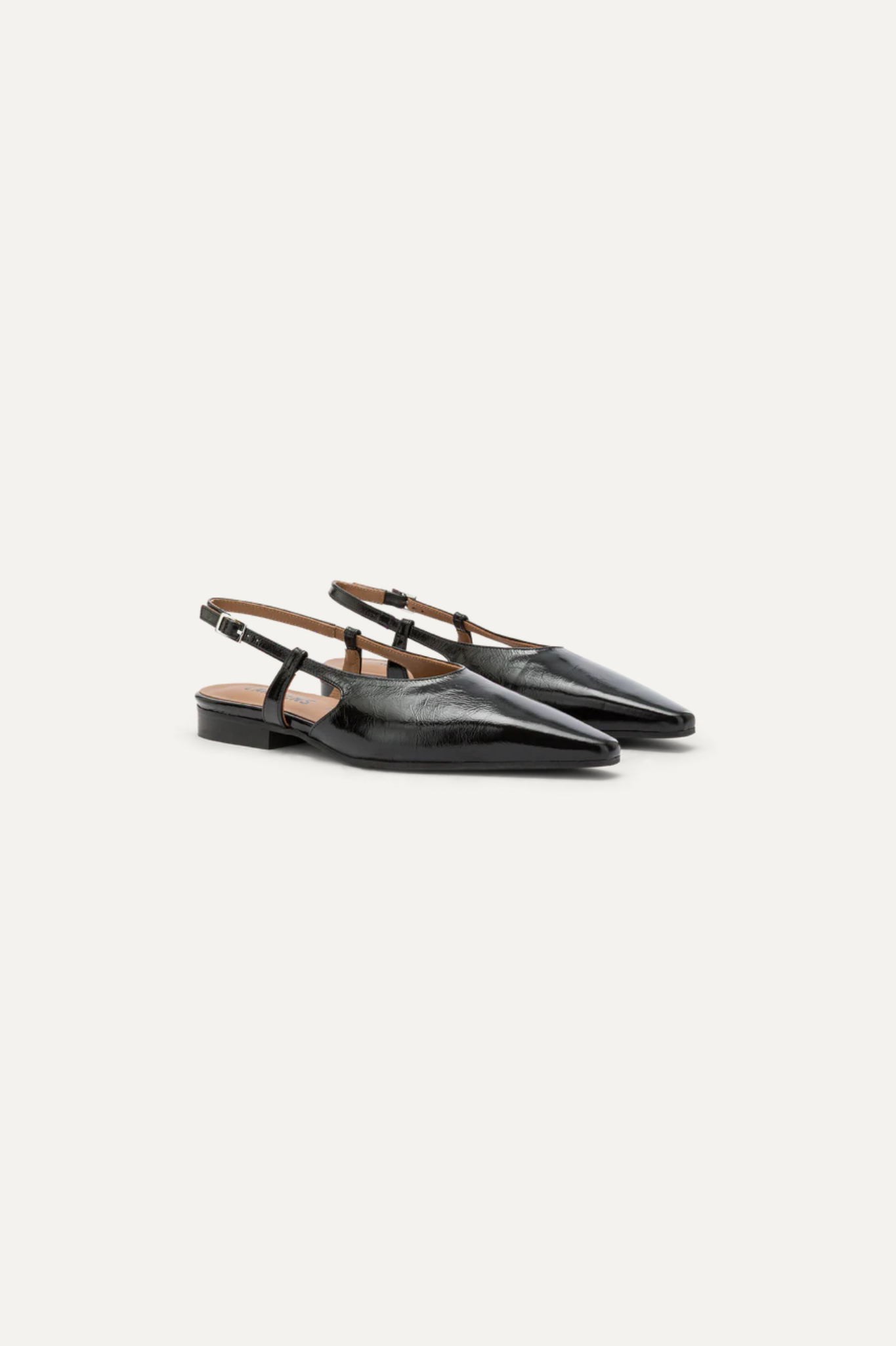 Carmens jane plain flat shoes in nero black. Side view