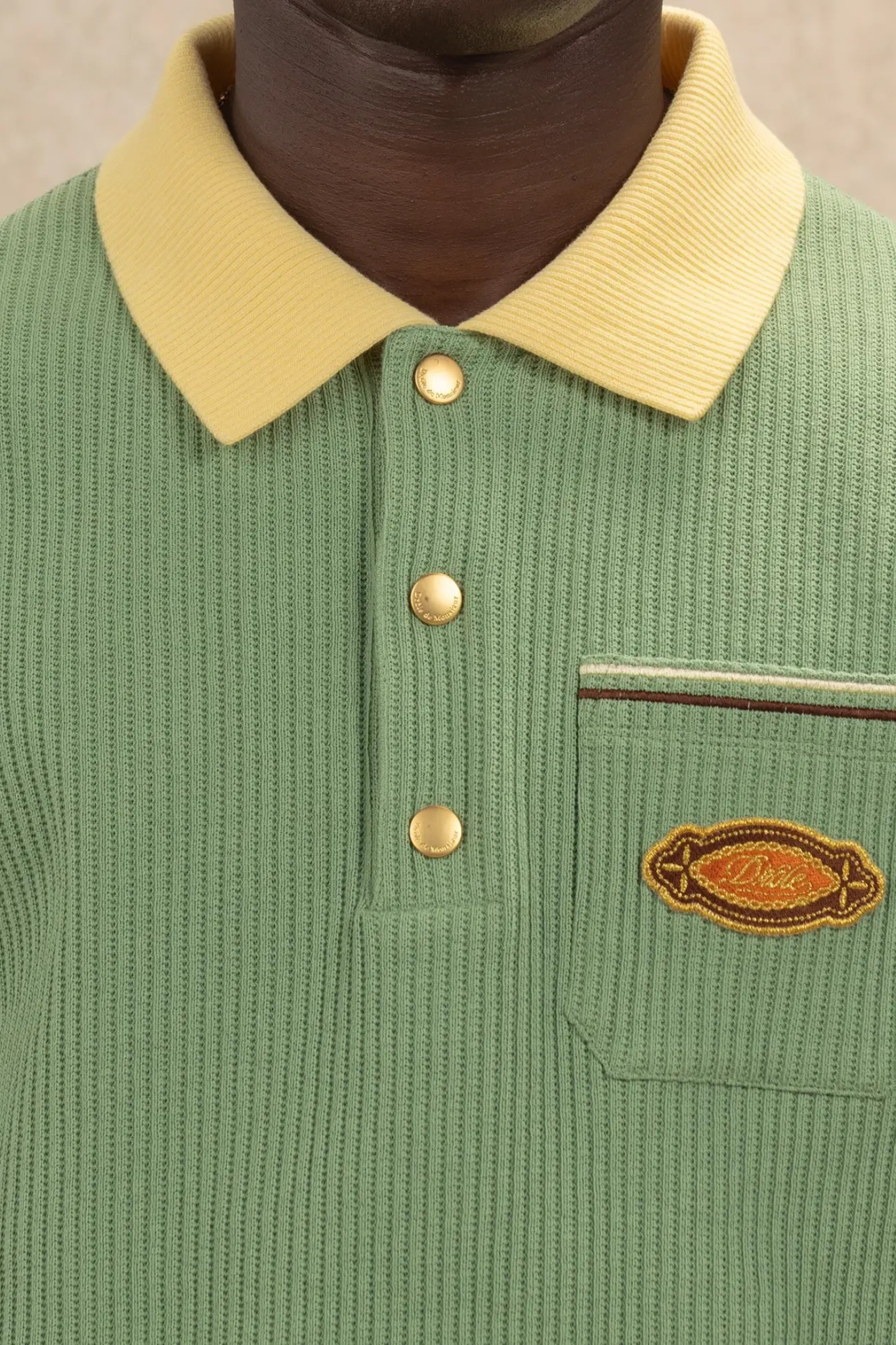 POLO ML DRÔLE PATCH - LIGHT GREEN