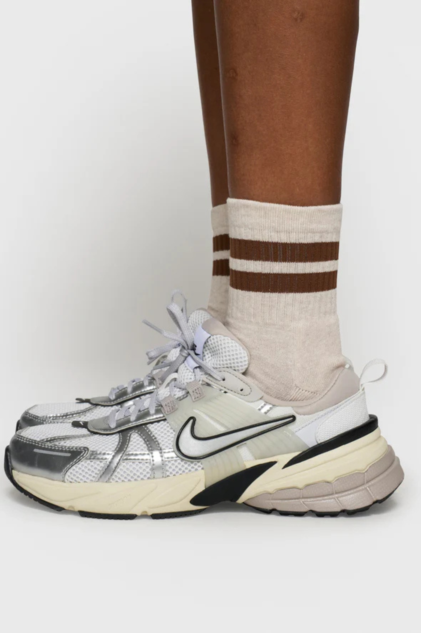 2 STRIPES SOCKS - TRUFFLE