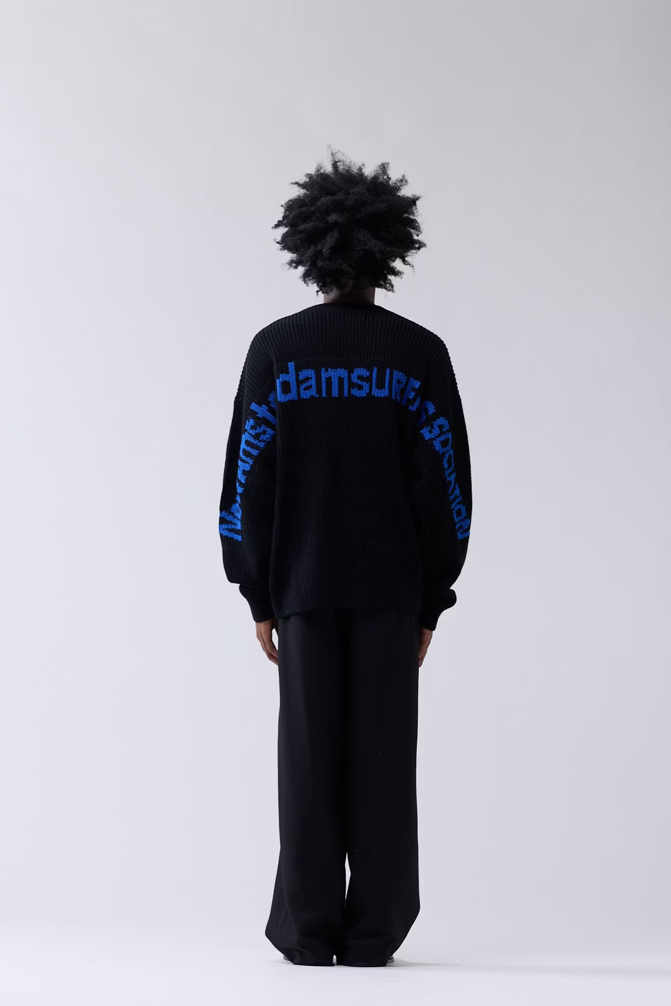 LINE NAME KNIT - BLACK/COBALT