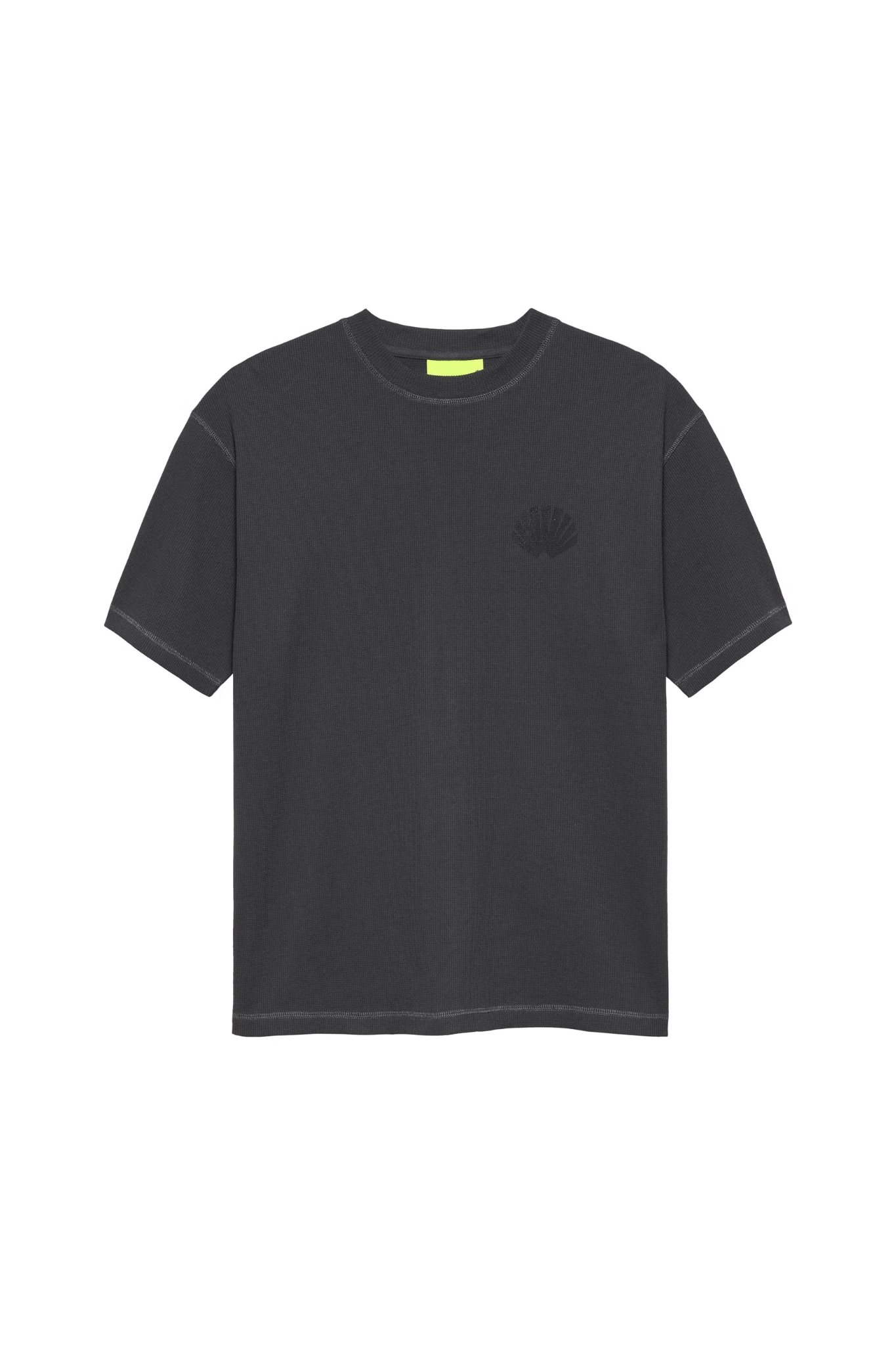 LOGO TEE WAFFLE T-SHIRT - CAVIAR