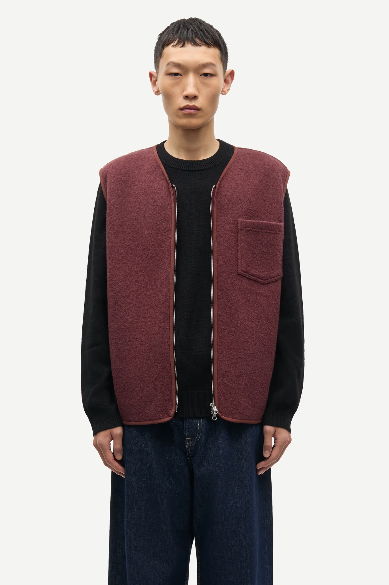 HANNES VEST SWEATER - RUM RAISIN