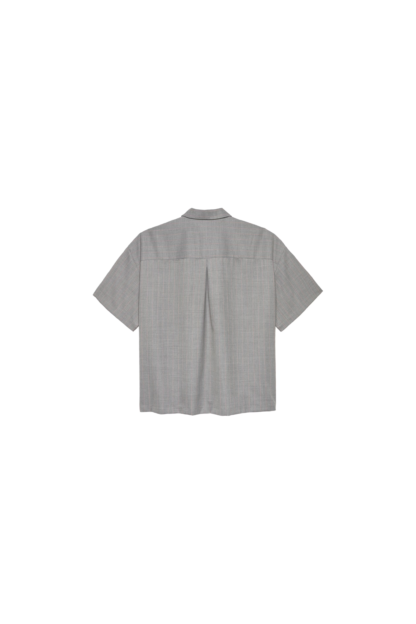 WIJK WOOL SHIRT - GREY/PINK PINSTRIPES